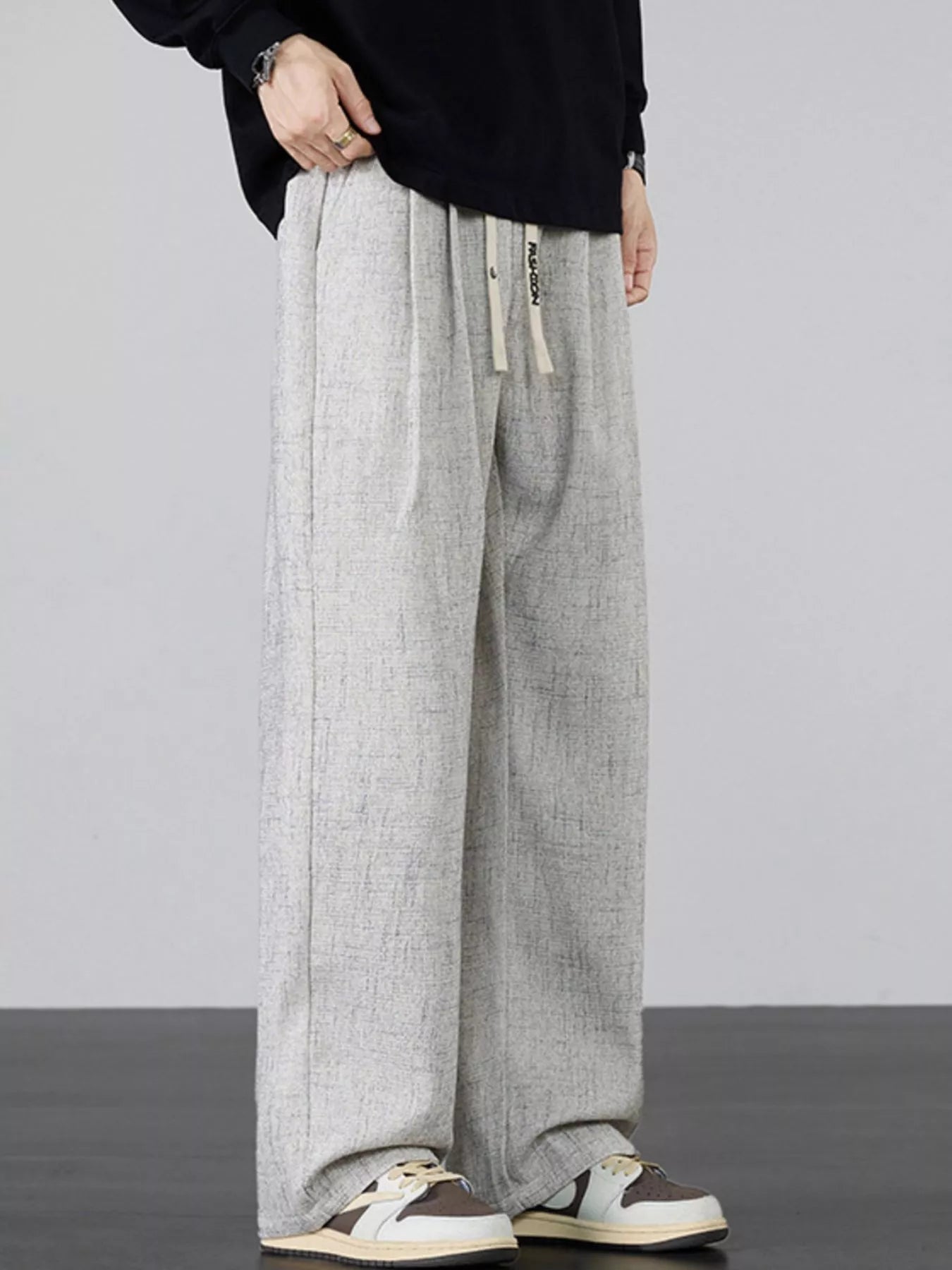 Men's Plus Size Casual Wide Leg Pants - PBNJ FASHIONS
