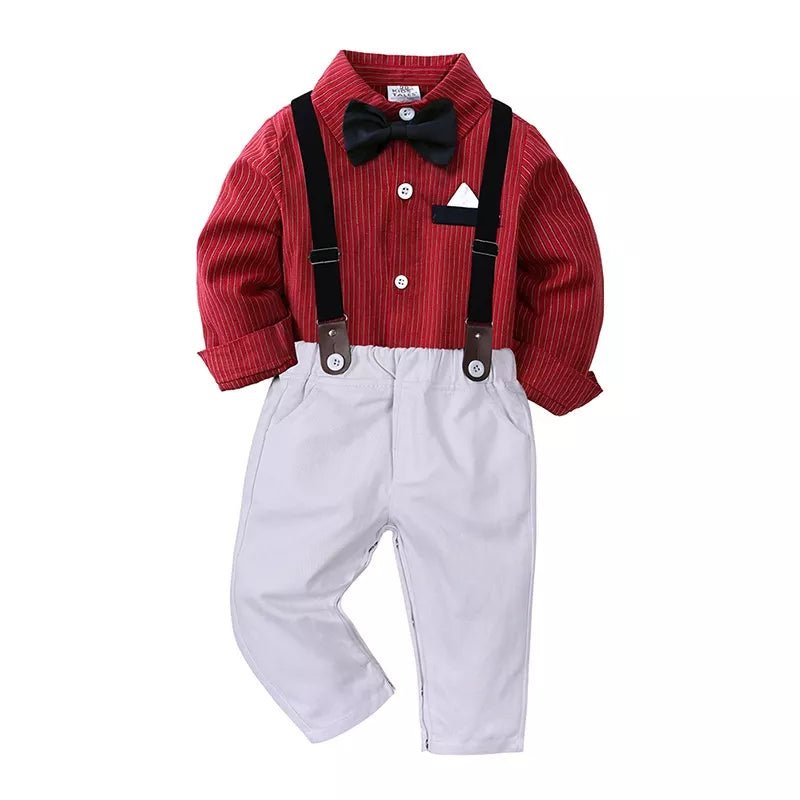 Children's Striped Shirt and Overall Set - PBNJ FASHIONS