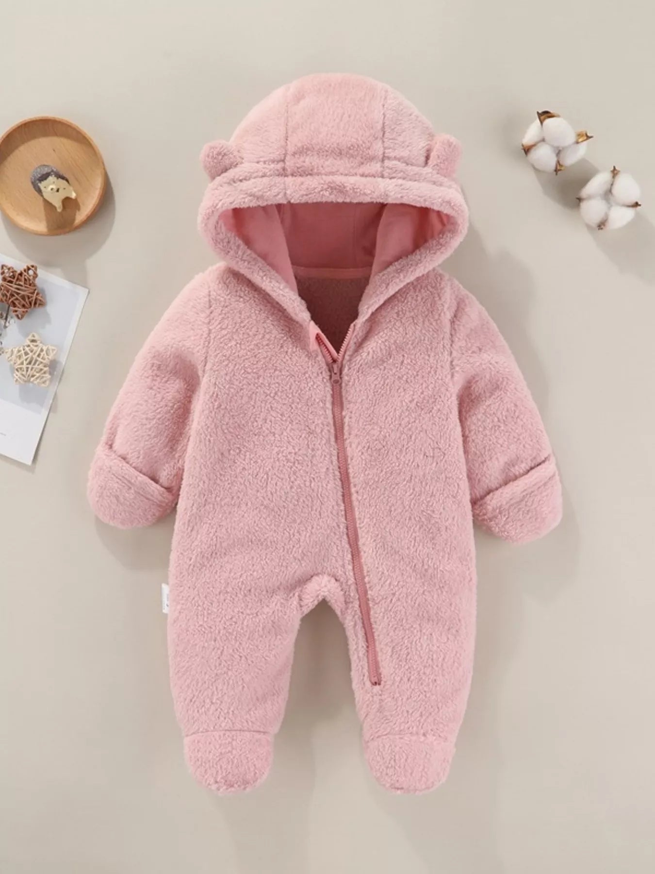 Children's Cozy Bear Hooded Fleece One - Piece - PBNJ FASHIONS