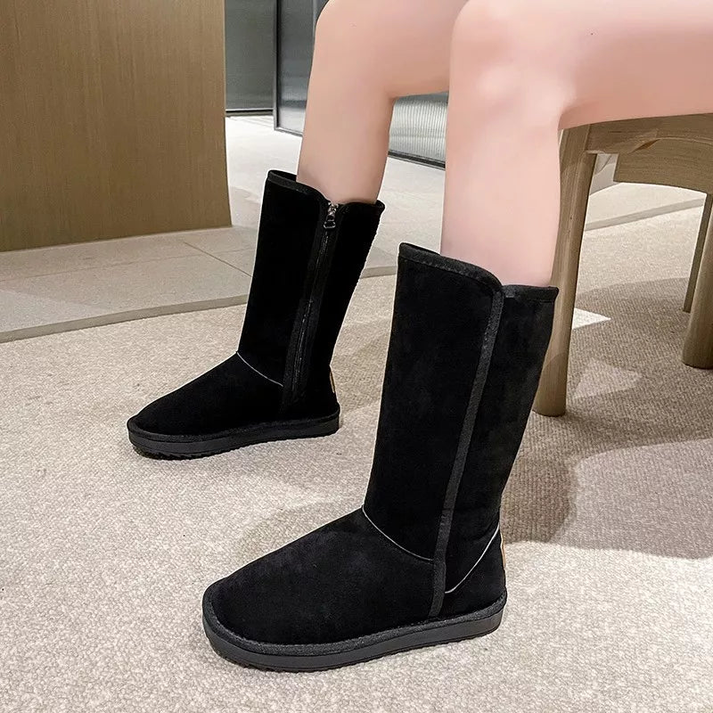 Knee - High Boots with Zipper - PBNJ FASHIONS