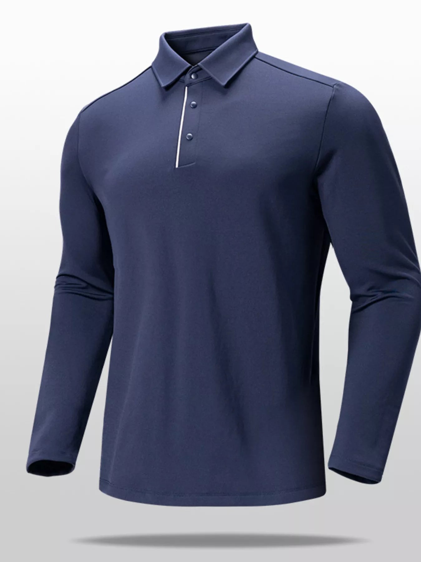Men's Plus Size Long Sleeve Slim Fit Polo Shirt - PBNJ FASHIONS