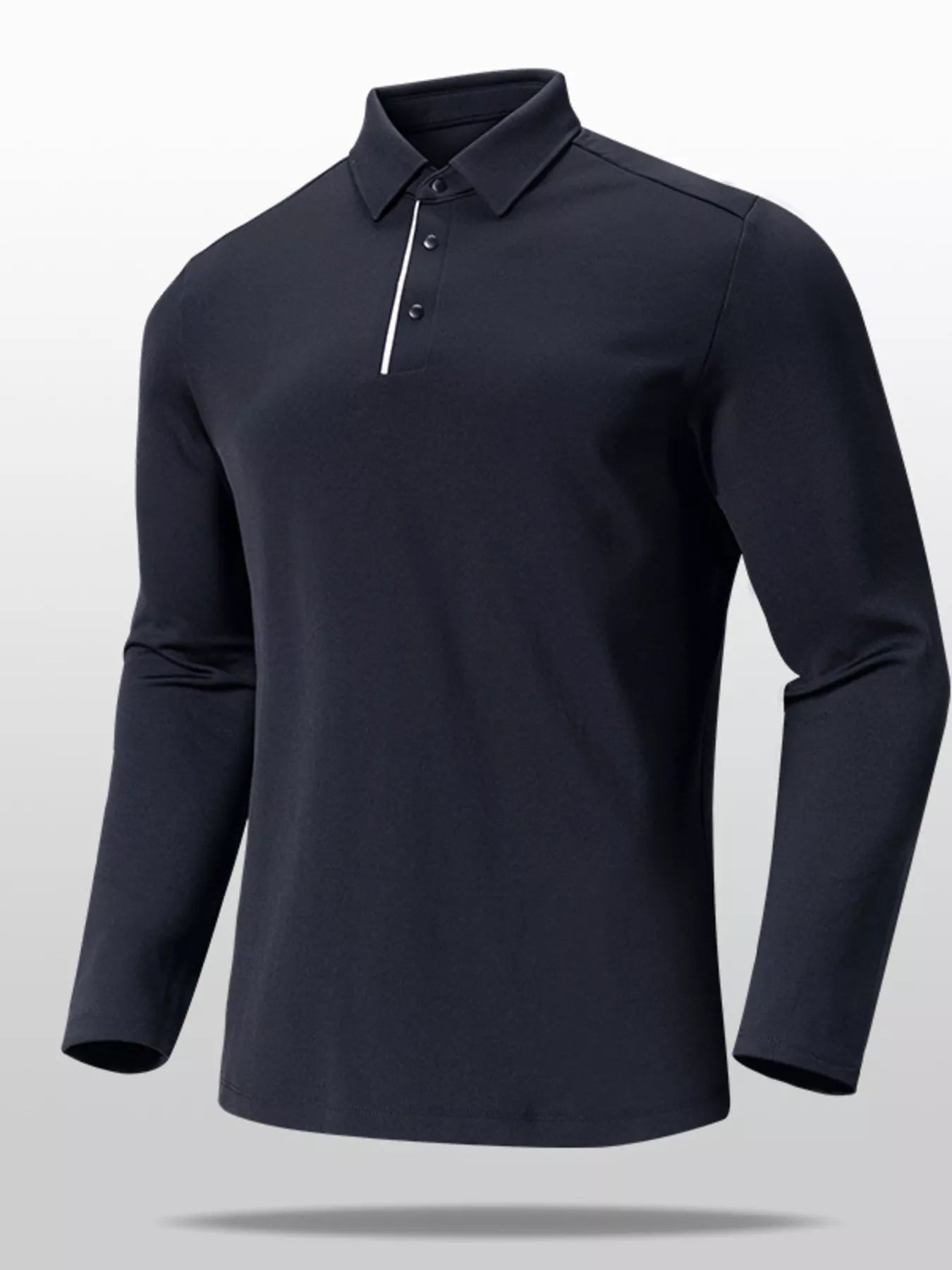 Men's Plus Size Long Sleeve Slim Fit Polo Shirt - PBNJ FASHIONS