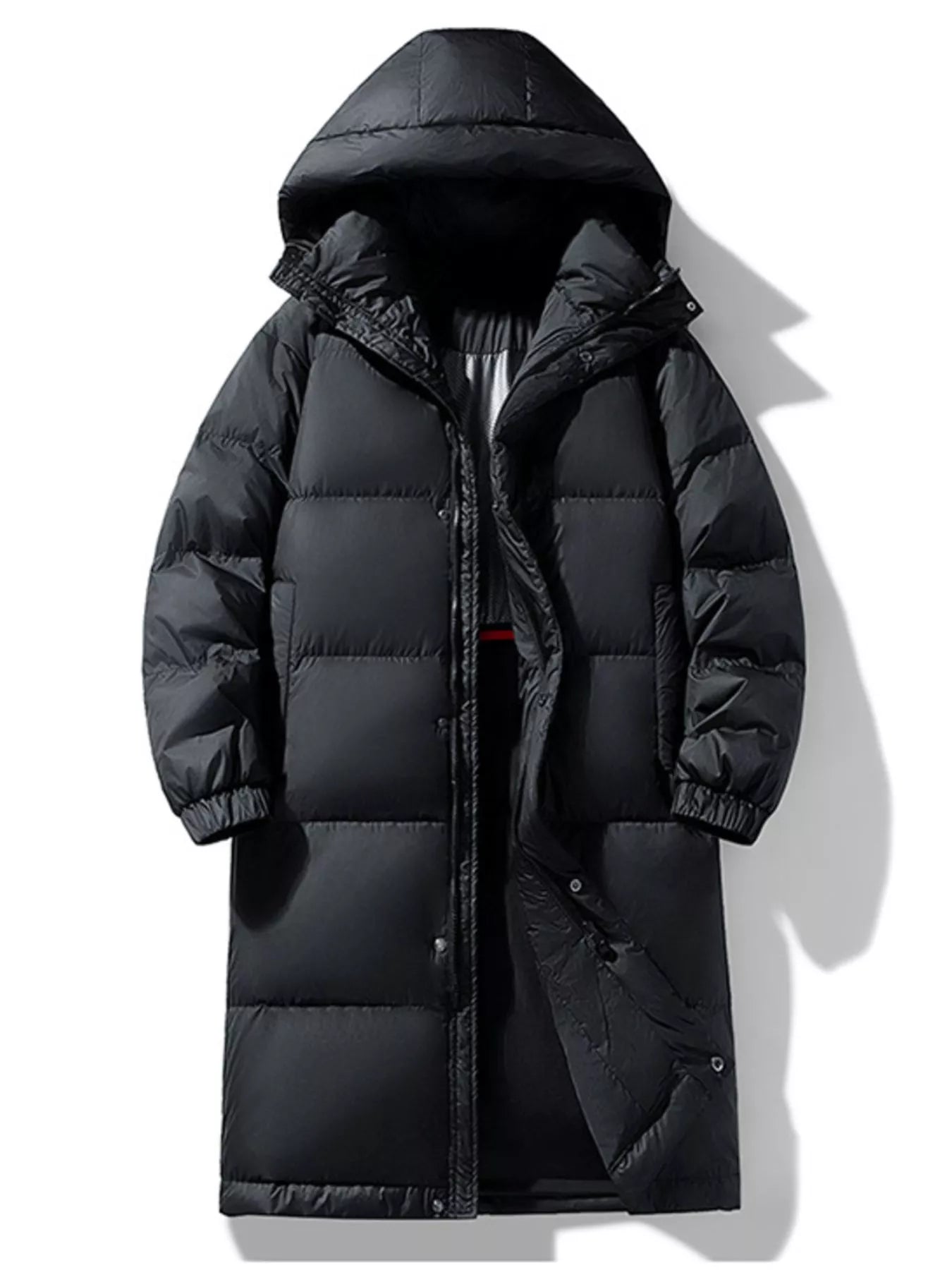 Men's Full Size Longline Hooded Down Coat Plus Size - PBNJ FASHIONS
