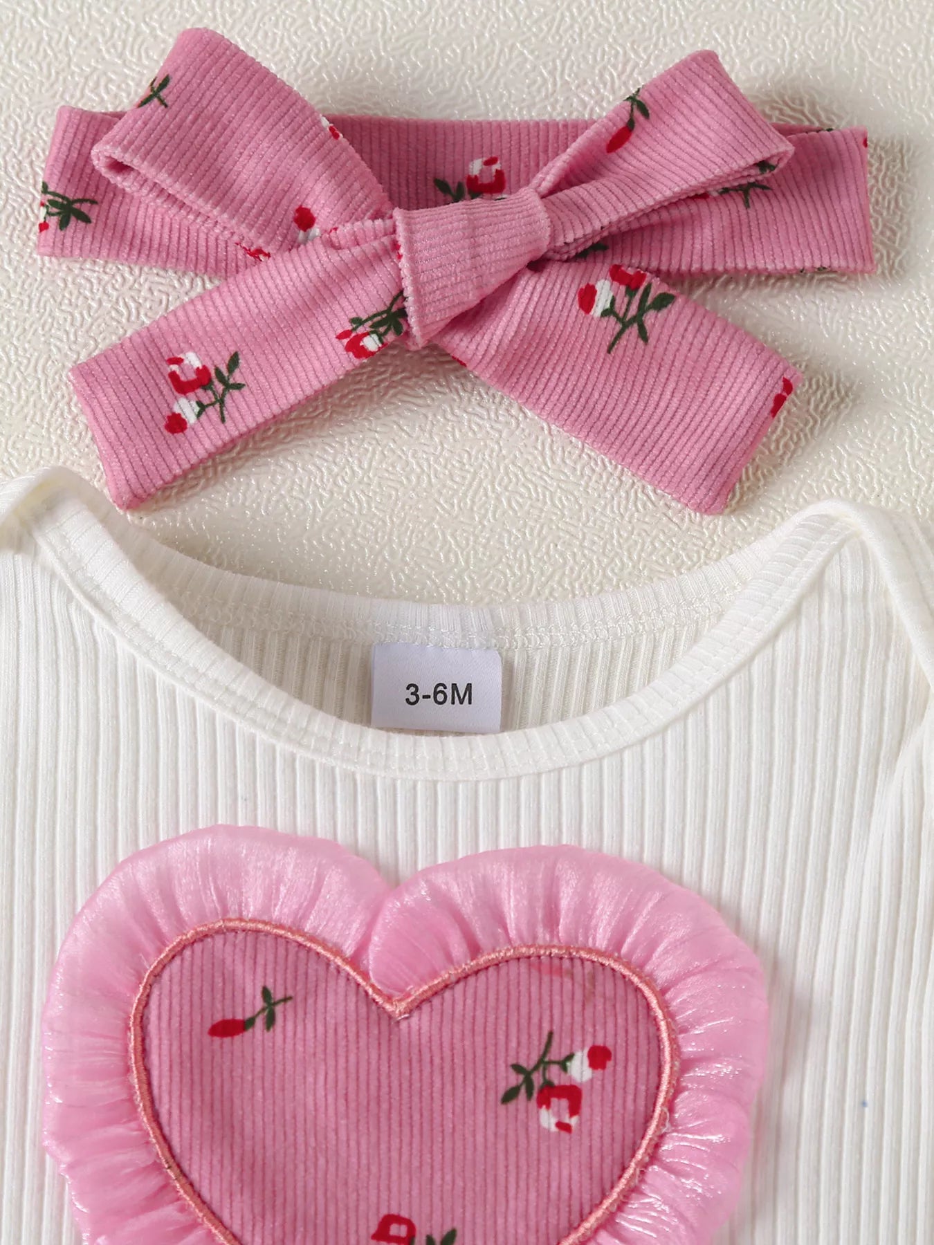 Children's Ruffled Bodysuit and Floral Pants Outfit Set with Headband - PBNJ FASHIONS