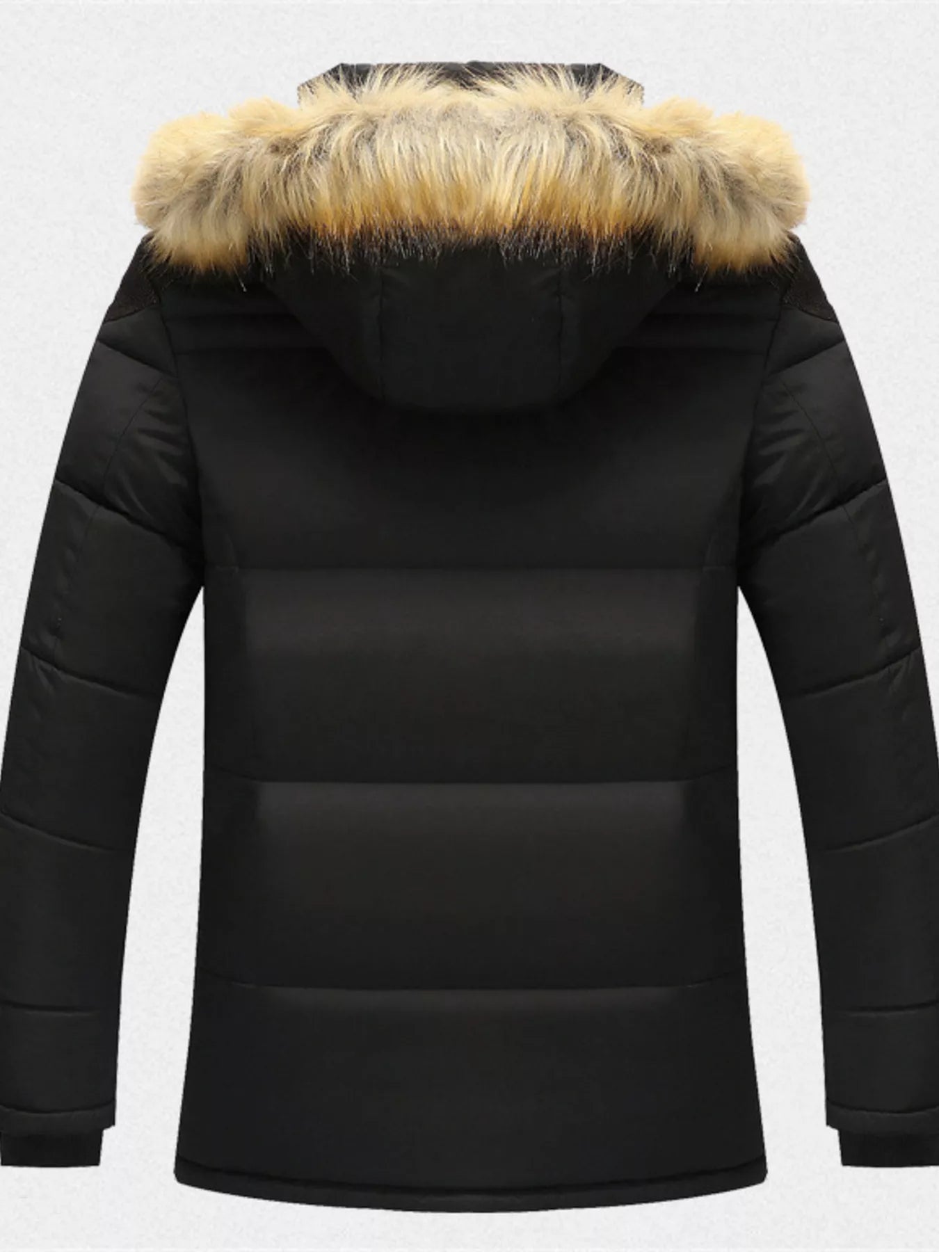 Men's Plus Size Fur Hooded Winter Parka Jacket - PBNJ FASHIONS