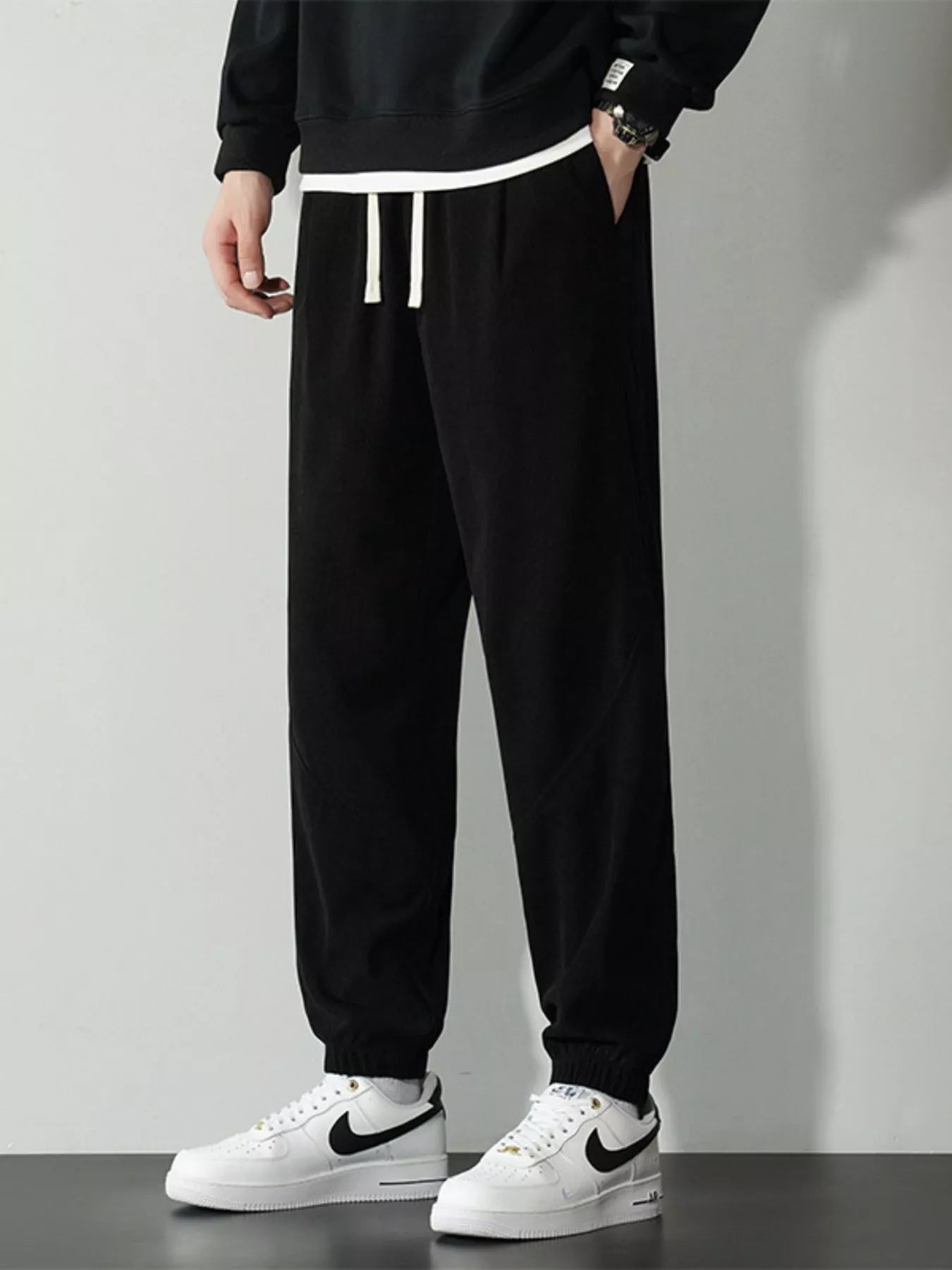 Men's Plus Size Drawstring Ankle Pants - PBNJ FASHIONS