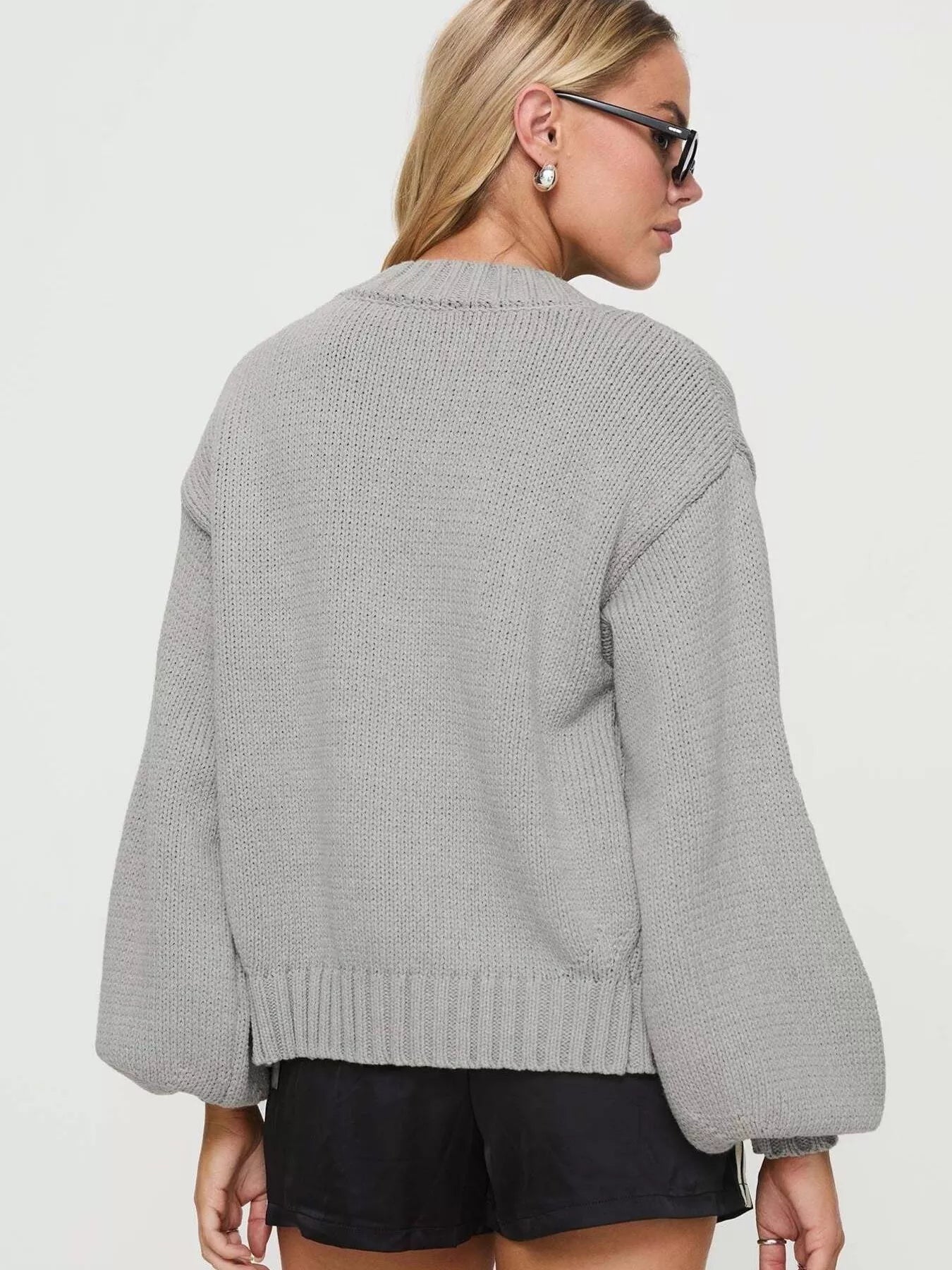 Full Size Button - Down Knit Cardigan Plus Size - PBNJ FASHIONS