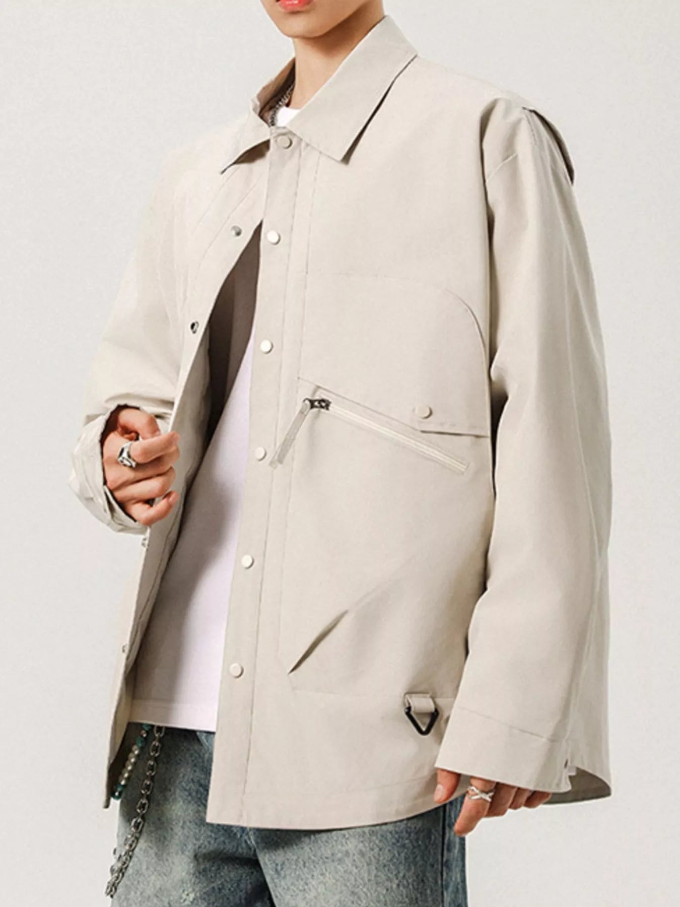 Men's Plus Size Casual Snap - Down Jacket - PBNJ FASHIONS