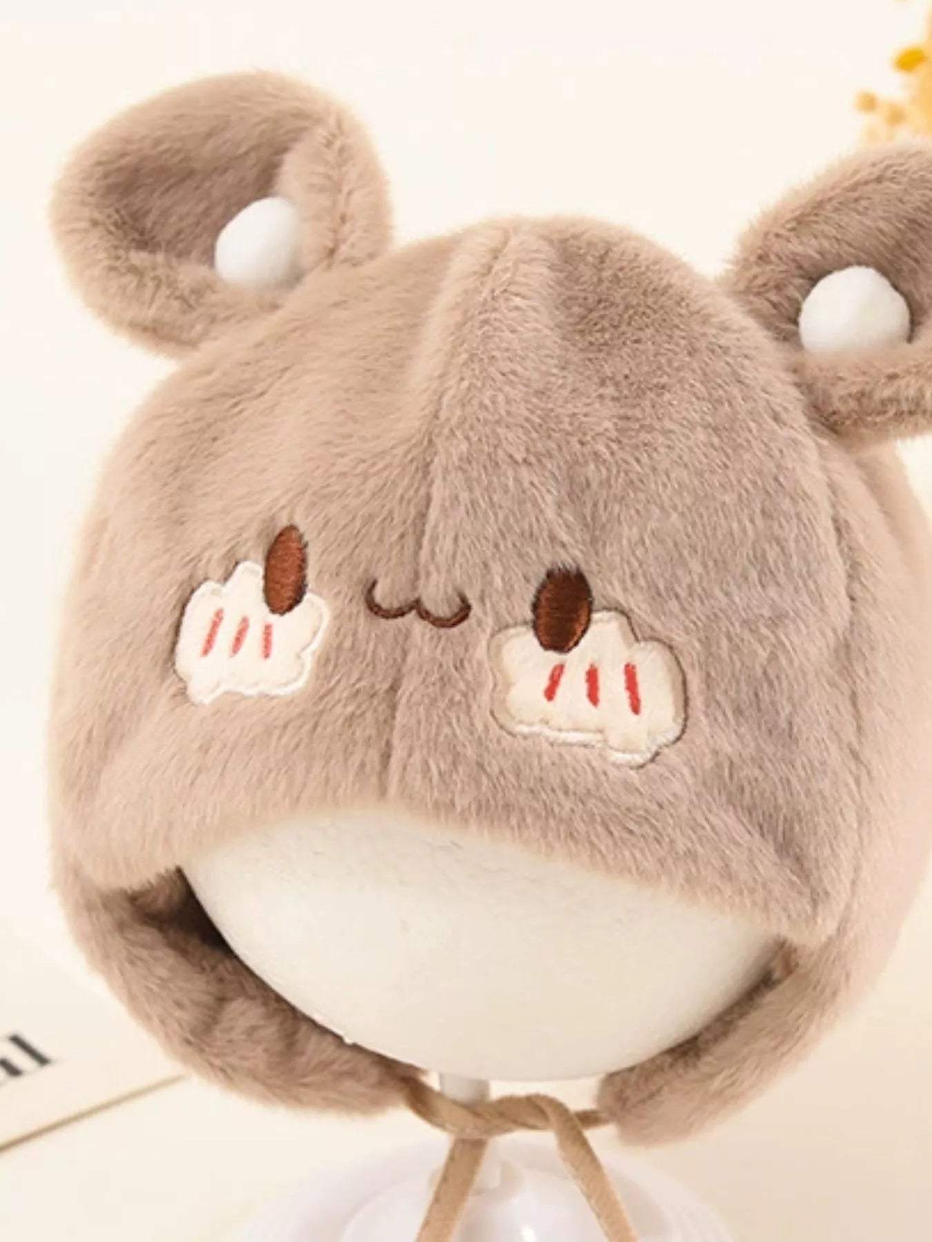 Children's Cute Bear Ear Plush Hat - PBNJ FASHIONS