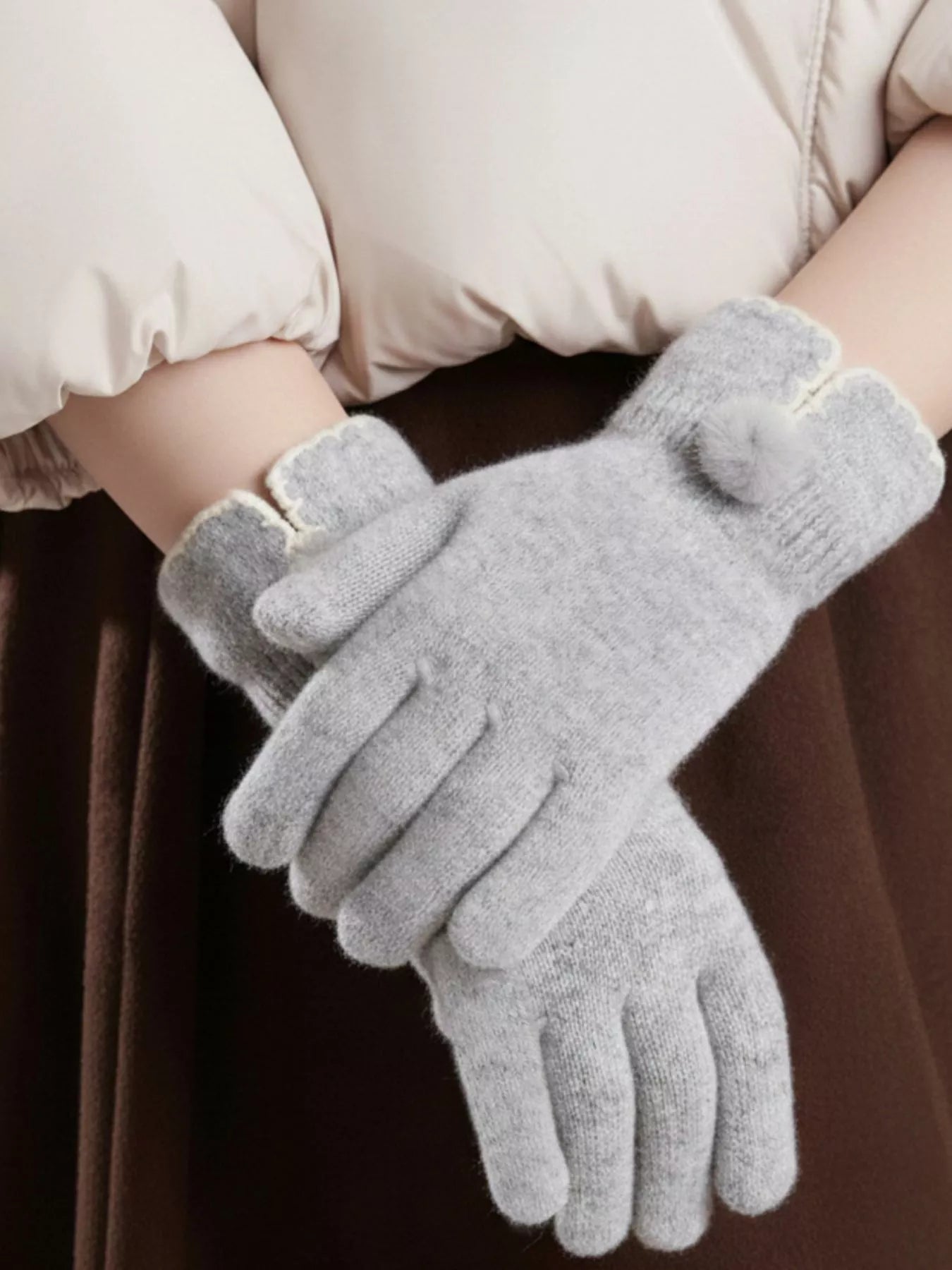Pom - Pom Detail Gloves - PBNJ FASHIONS