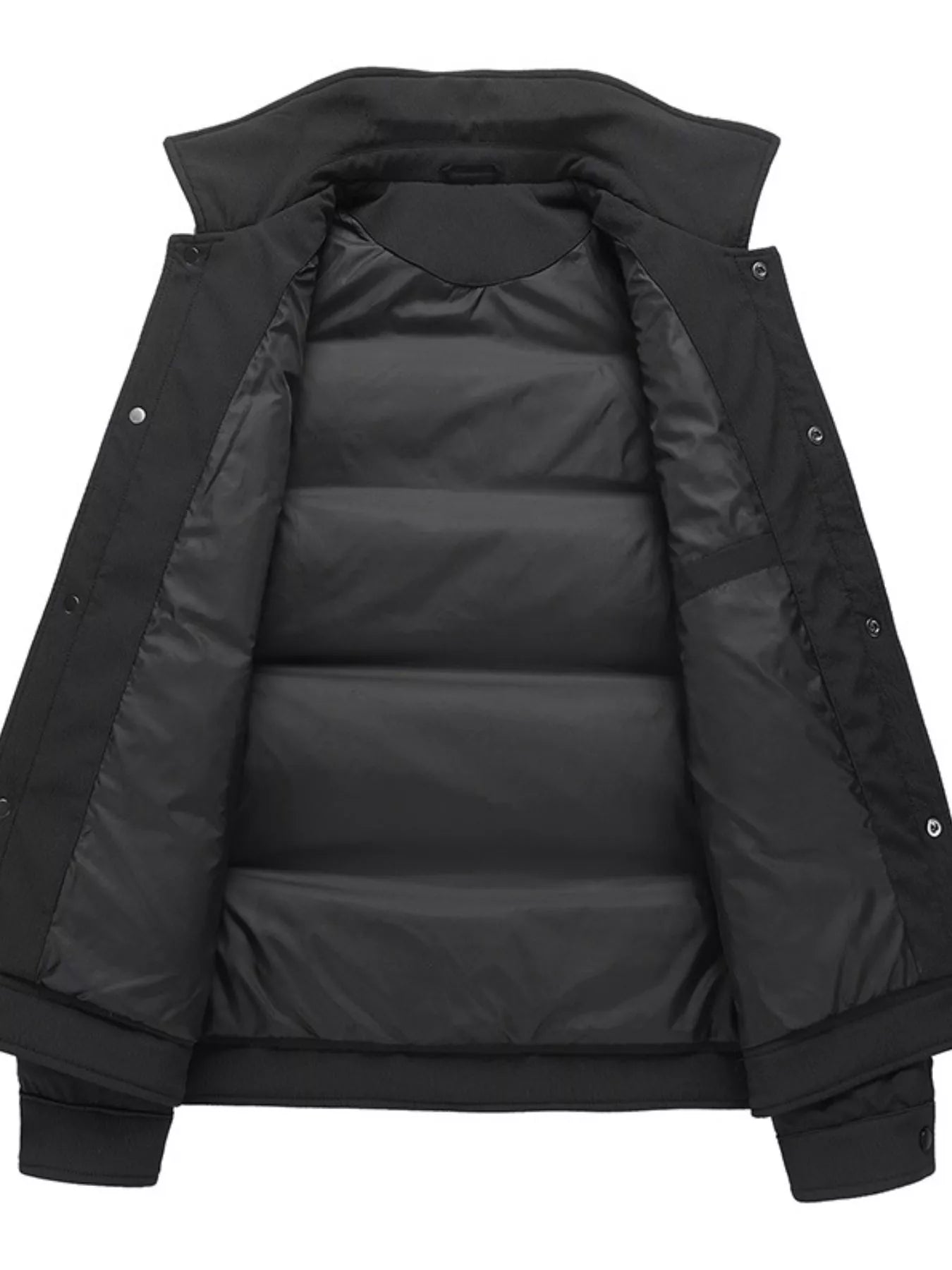Men's Plus Size Snap Down Puffer Jacket - PBNJ FASHIONS