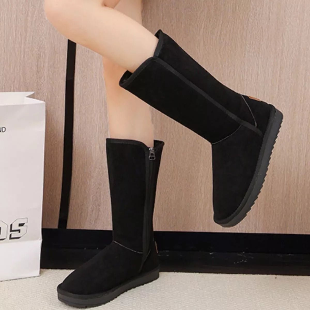 Knee - High Boots with Zipper - PBNJ FASHIONS