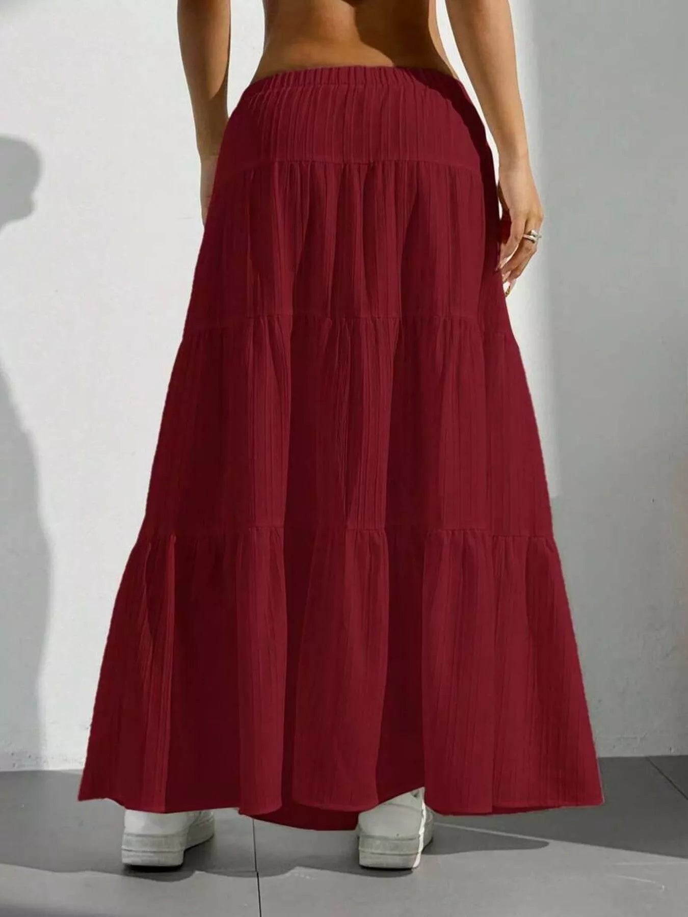 Flowy Tiered Maxi Skirt - PBNJ FASHIONS