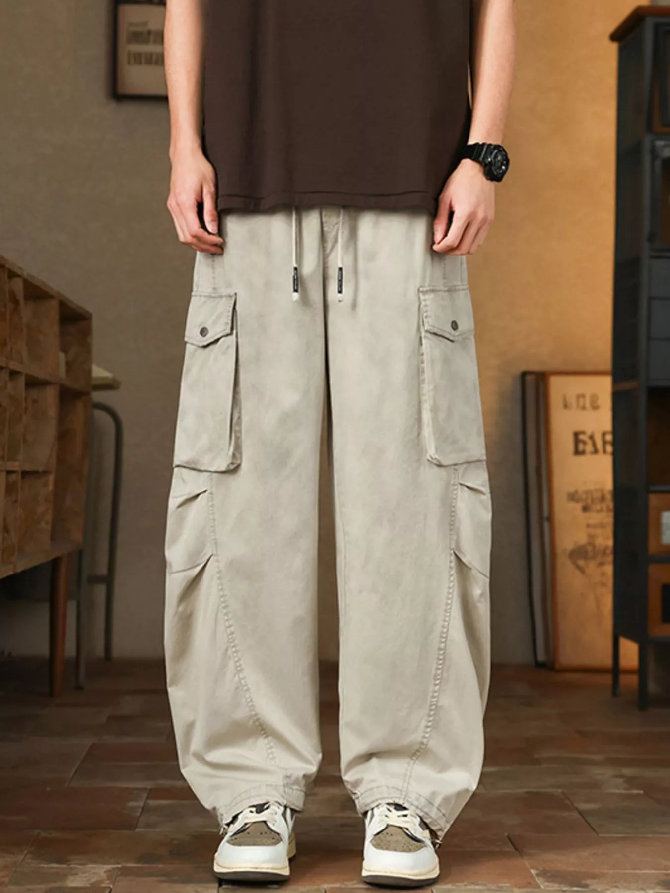 Men's Plus Size Casual Loose Fit Cargo Pants - PBNJ FASHIONS