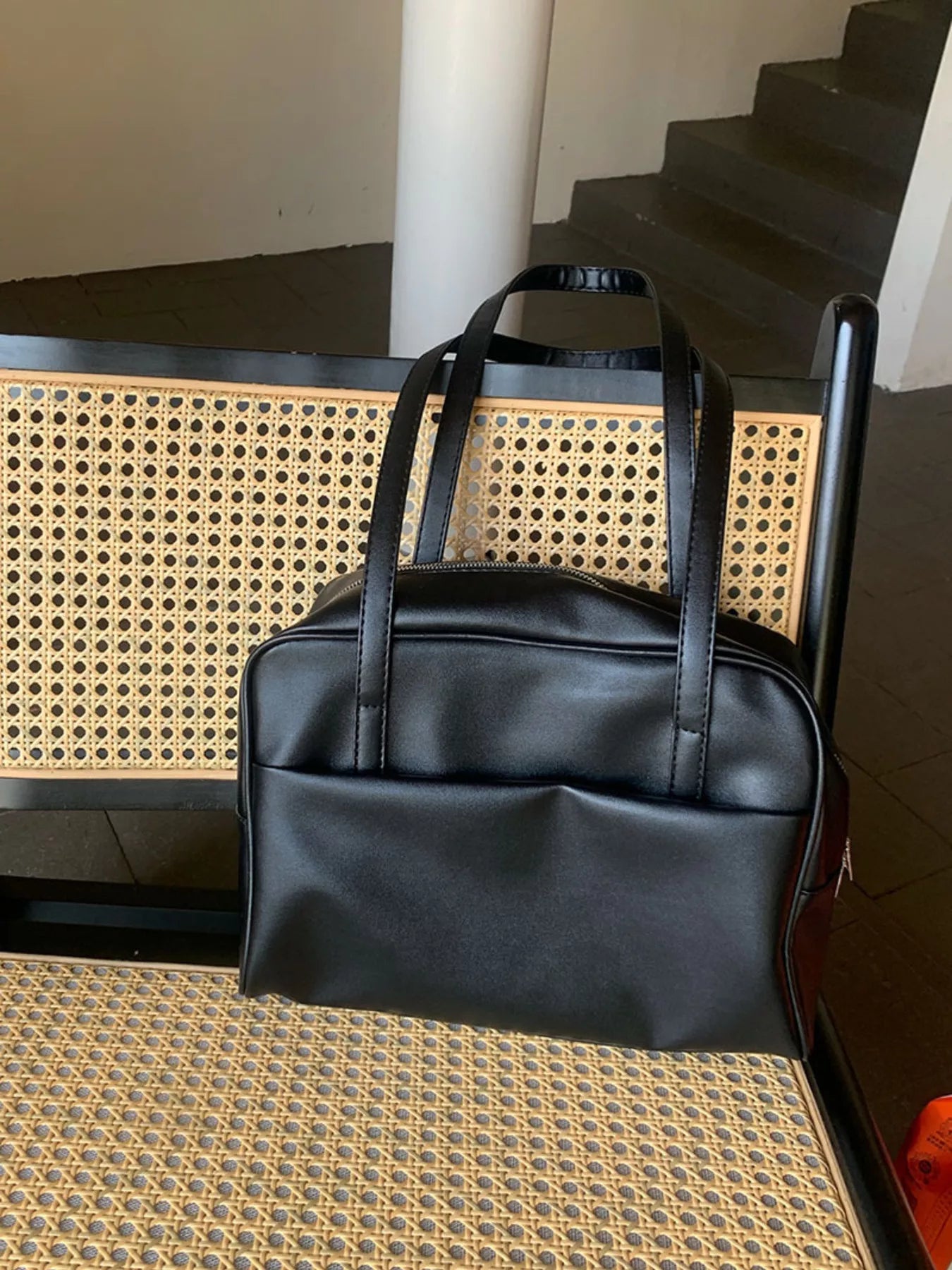 Classic Style Faux Leather Tote Bag - PBNJ FASHIONS