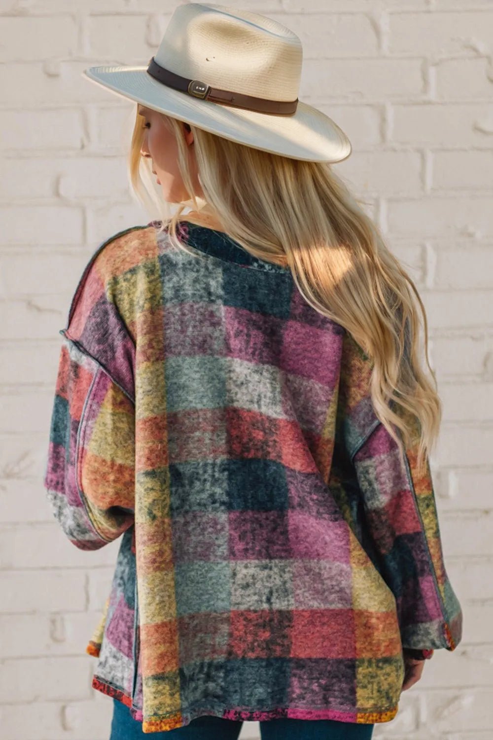 Double Take Full Size Exposed Seam Button Up Fleece Shacket - PBNJ FASHIONS