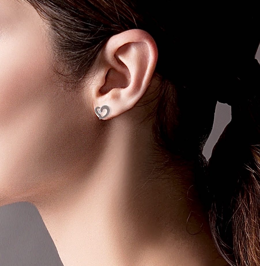 ER091W B.Tiff Heart Earrings - PBNJ FASHIONS