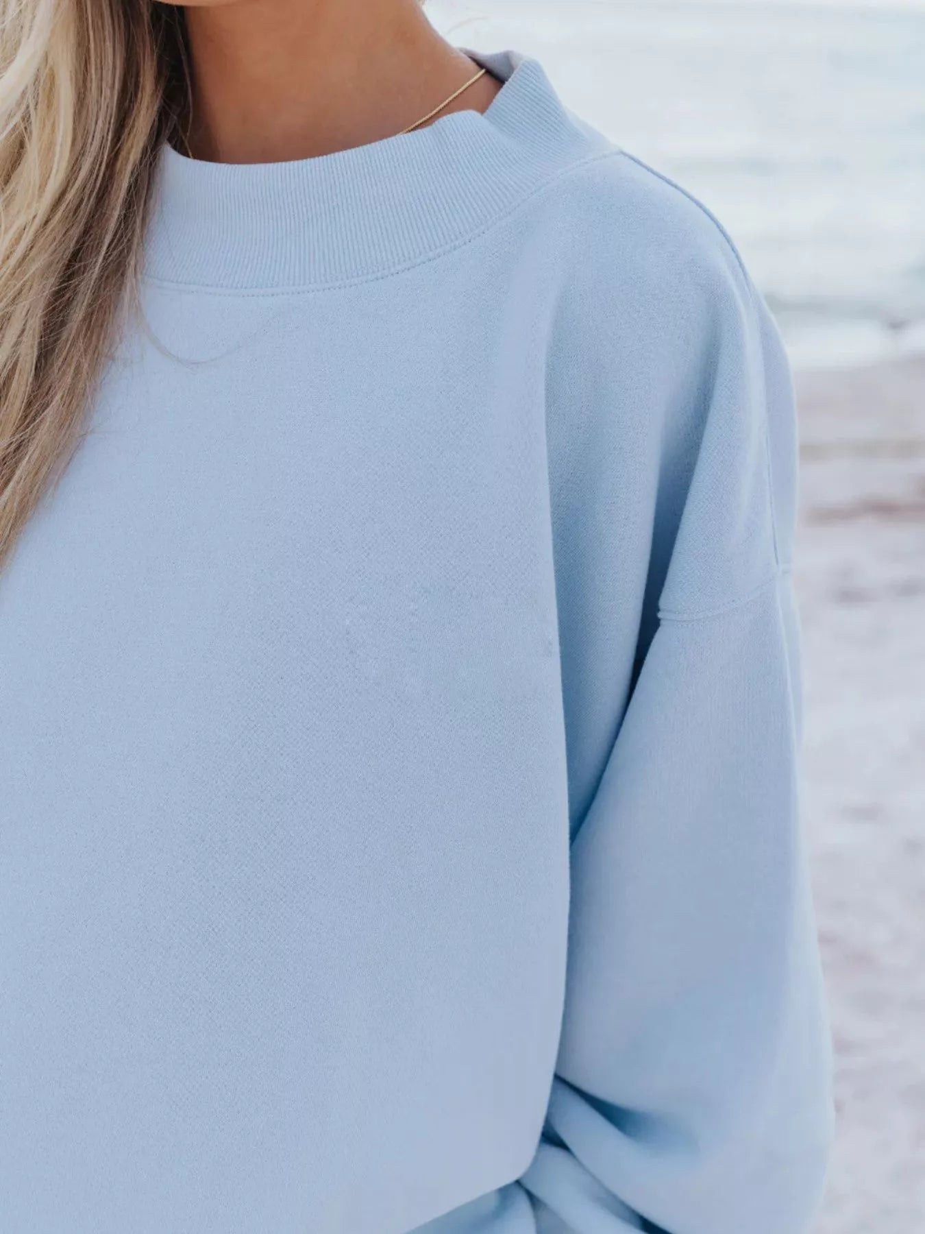 Relaxed Fit Round Neck Sweatshirt and Shorts Set - PBNJ FASHIONS
