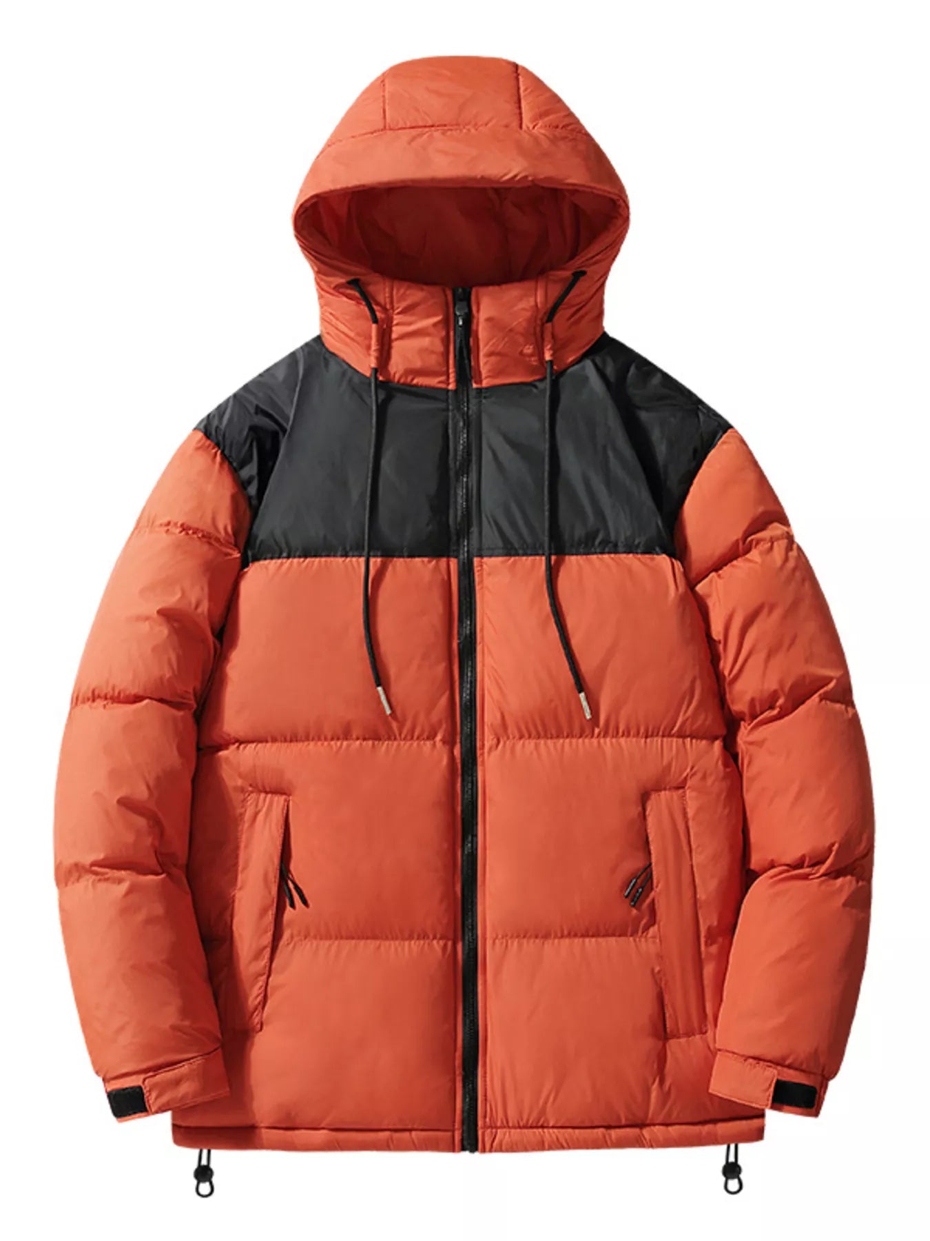 Men's Plus Size Drawstring Hooded Puffer Jacket - PBNJ FASHIONS