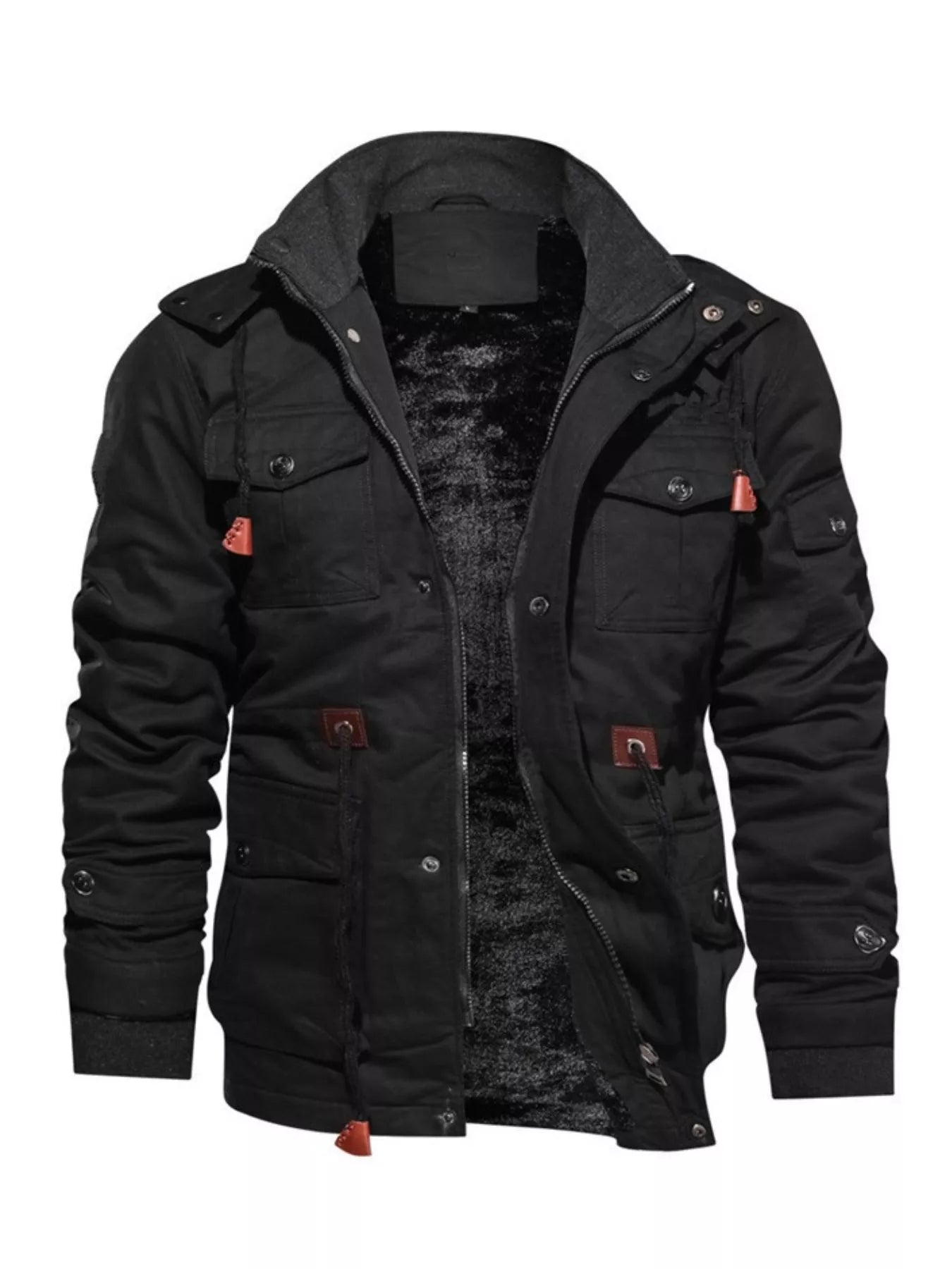 Men's Plus Size Zip Up Warm Winter Coat - PBNJ FASHIONS
