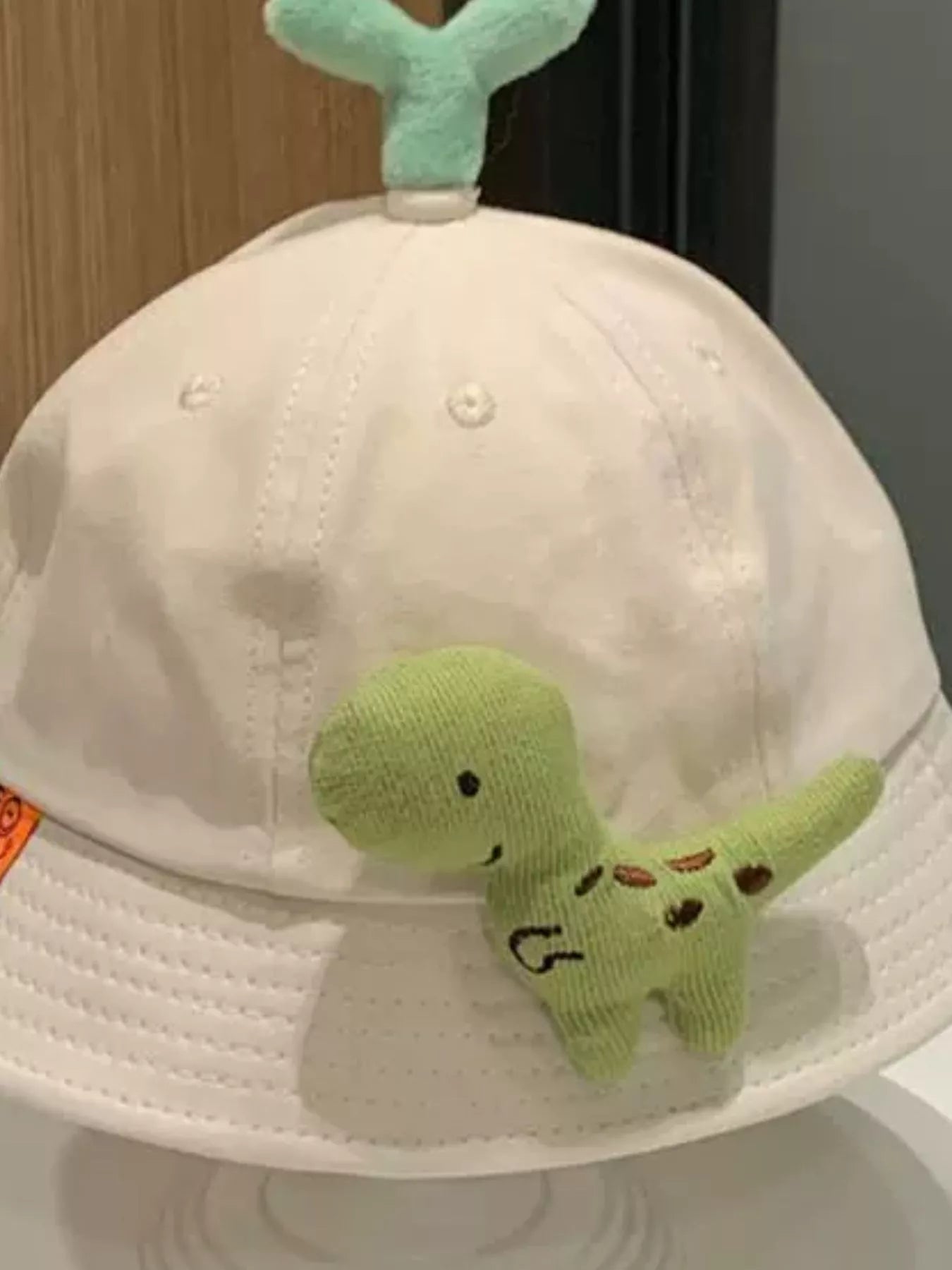 Children's Dinosaur & Sprout Decor Bucket Hat - PBNJ FASHIONS