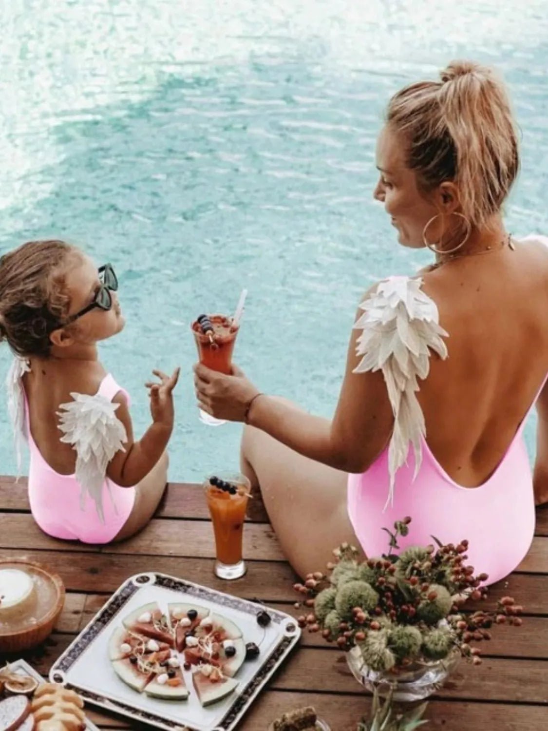 Backless Wide Strap Parent - Child Swimwear - PBNJ FASHIONS