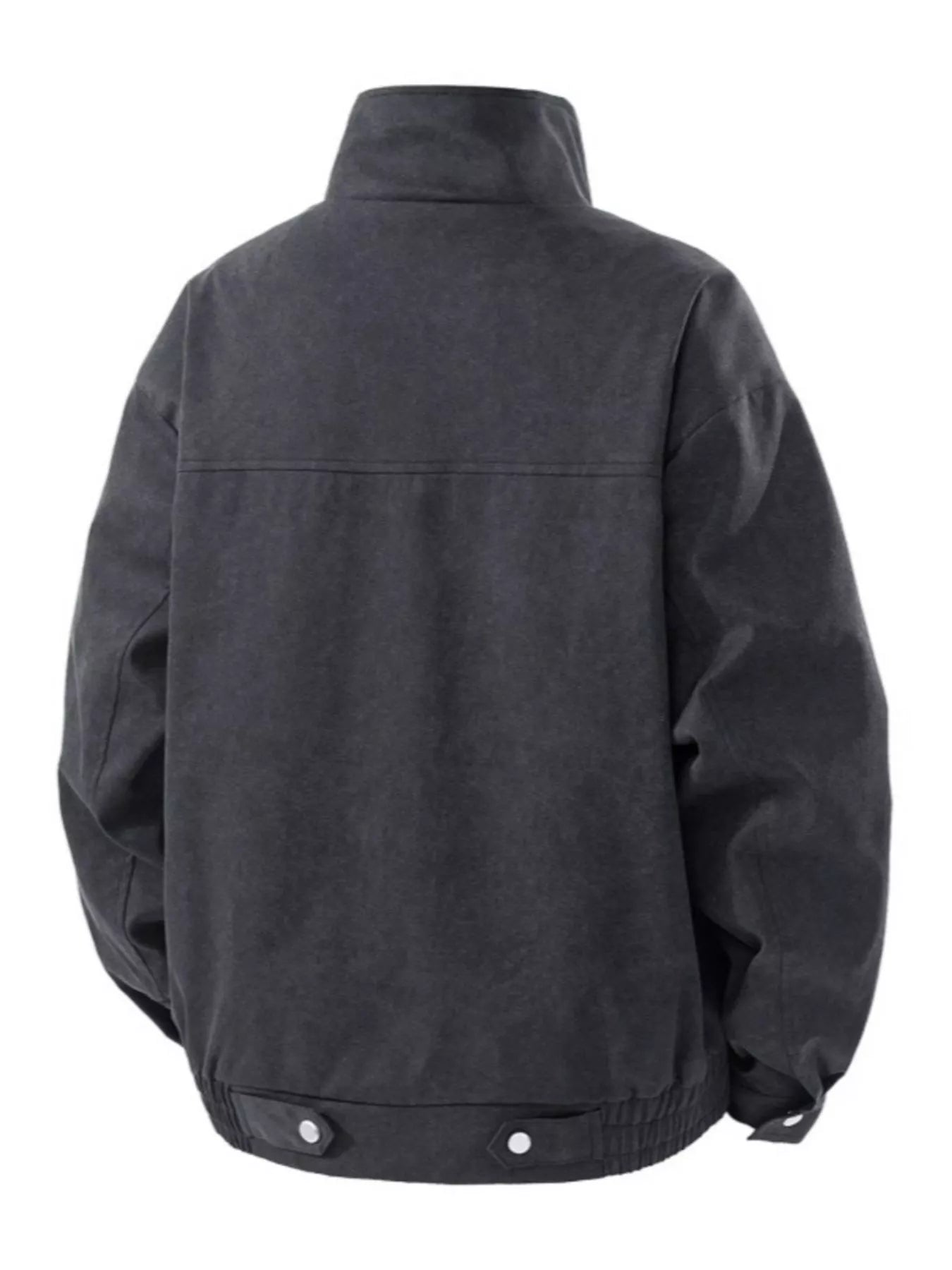Men's Plus Size Casual Stand Collar Zipper Jacket - PBNJ FASHIONS
