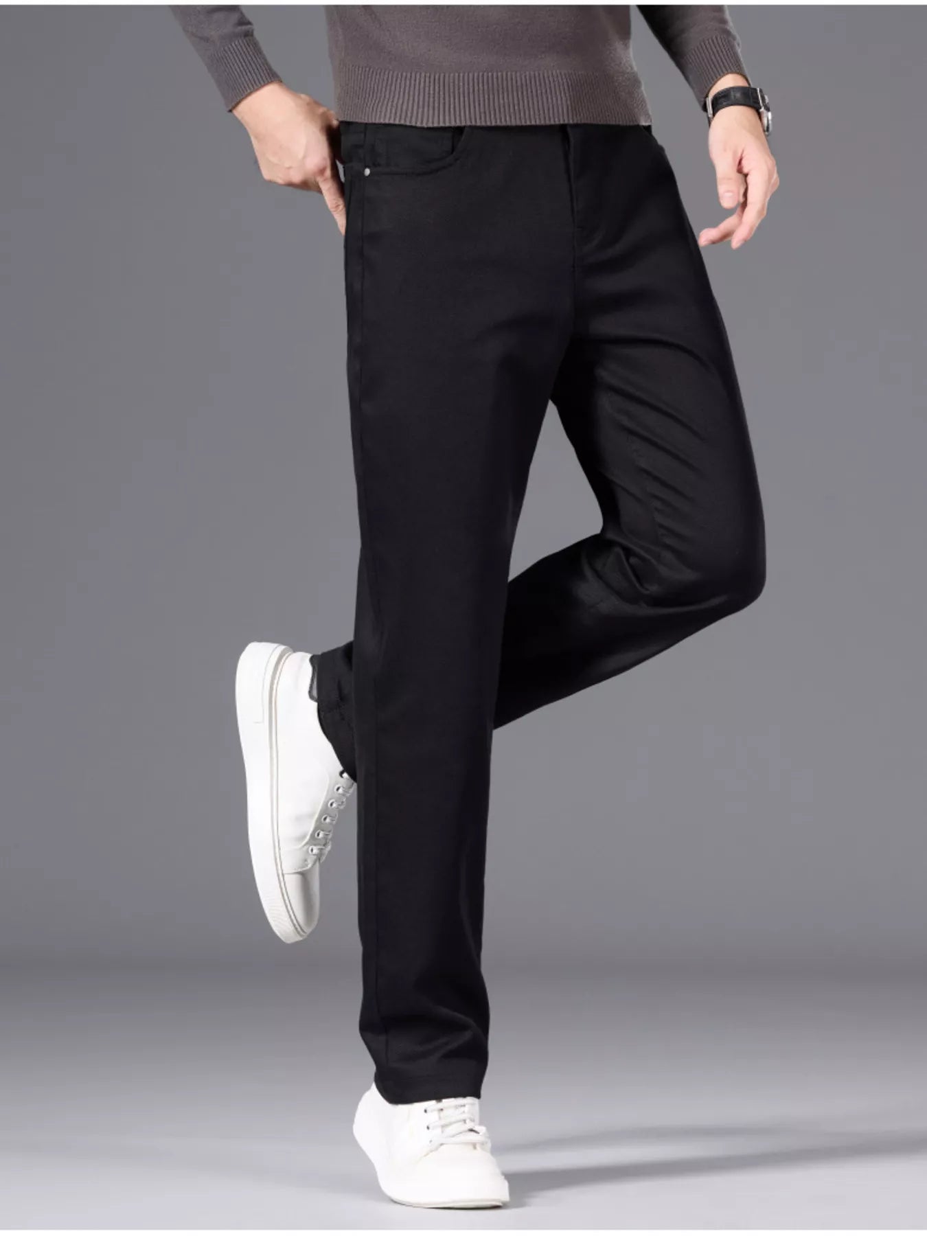 Men's Classic Straight - Leg Comfort Pants - PBNJ FASHIONS