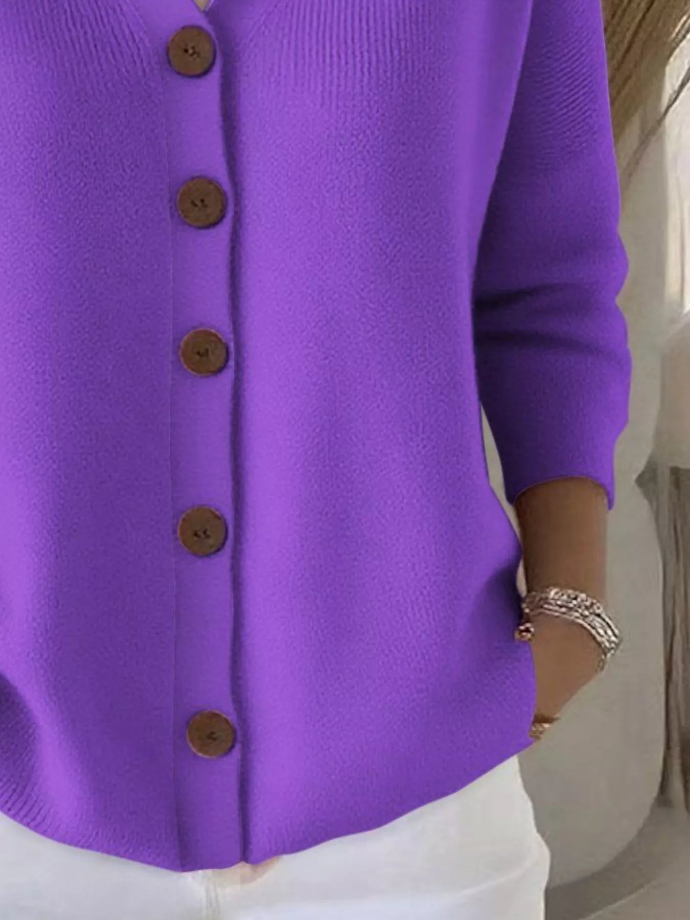 Full Size Hooded Button - Down Knit Cardigan Plus Size - PBNJ FASHIONS