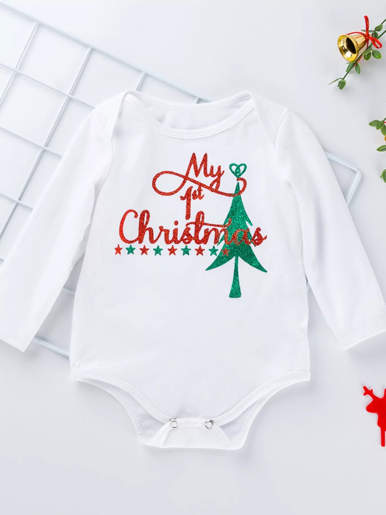 Children's Christmas Santa Baby Outfit Set with Headband - PBNJ FASHIONS