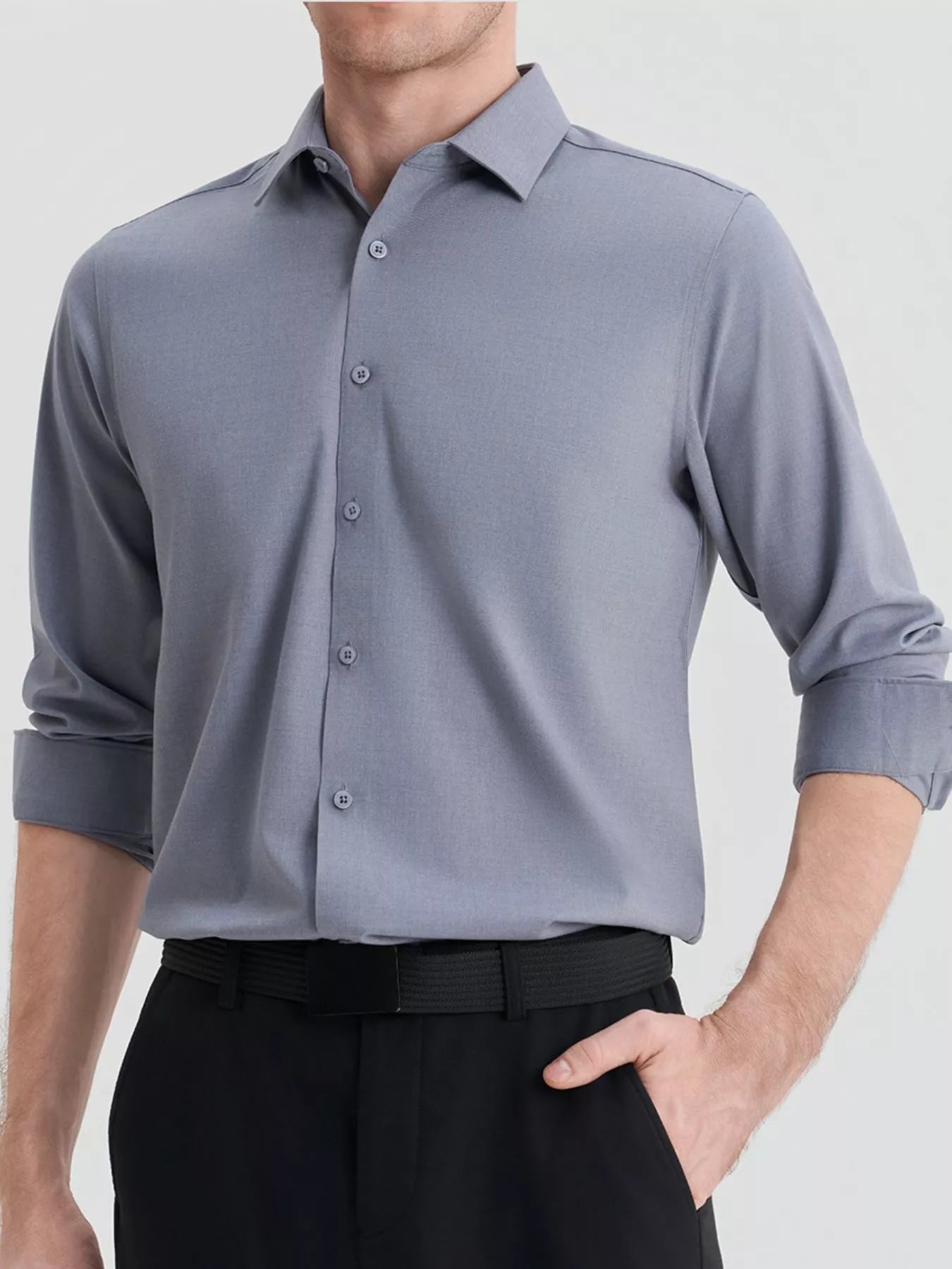 Men's Full Size Slim Fit Long Sleeve Shirt Plus Size - PBNJ FASHIONS