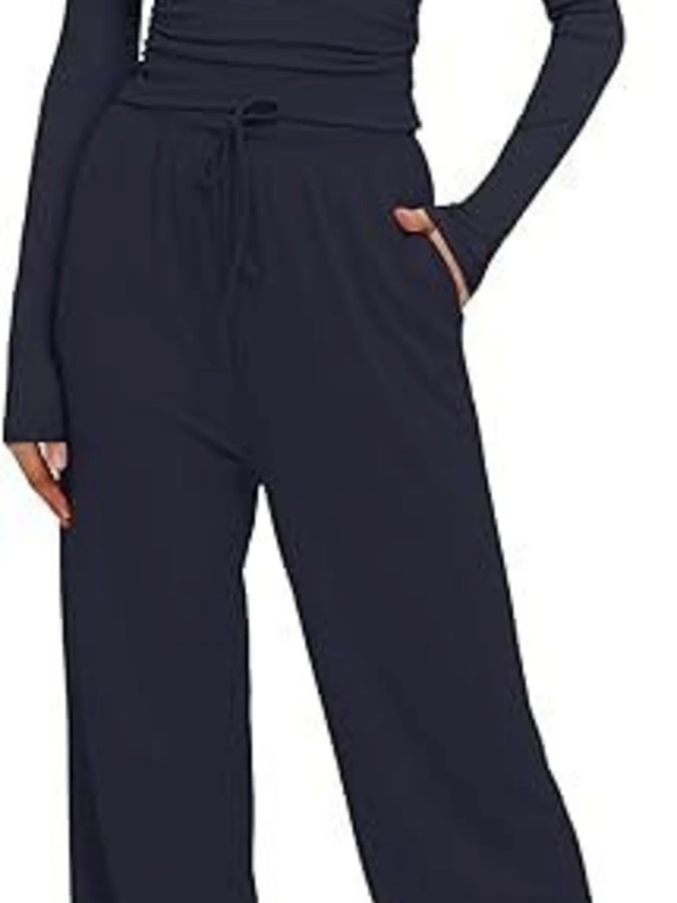 Round Neck Long Sleeve Top and Pants Set - PBNJ FASHIONS