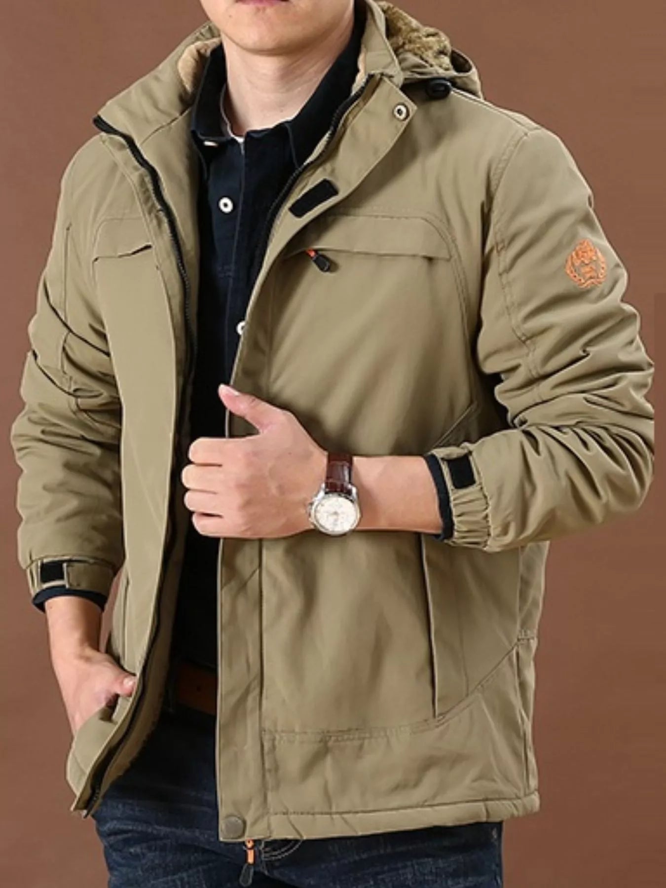 Men's Plus Size Warm Fleece Lined Hooded Jacket - PBNJ FASHIONS