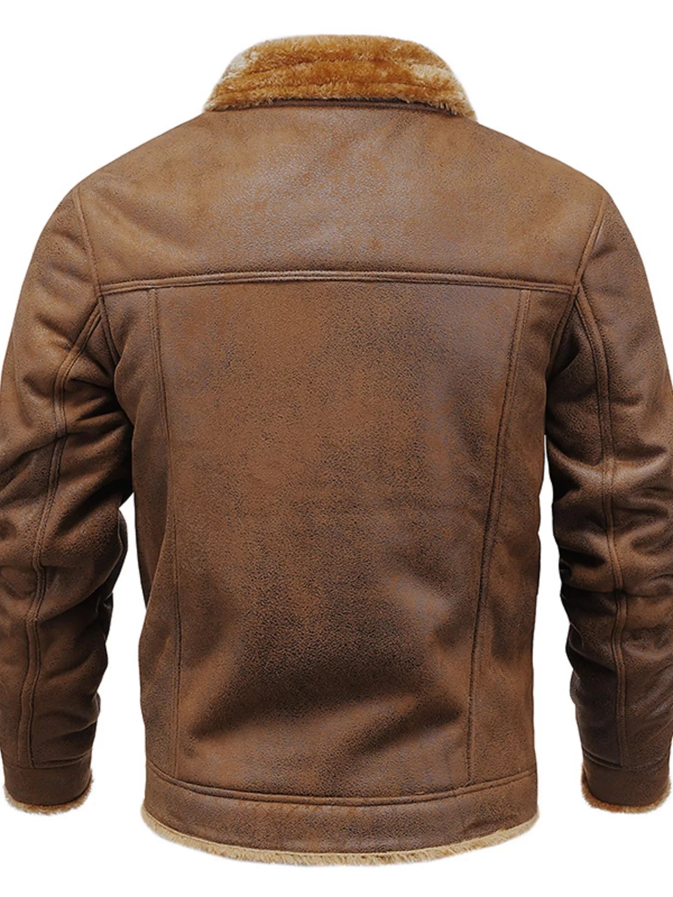 Men's Plus Size Snap Down Fur Collar Jacket - PBNJ FASHIONS