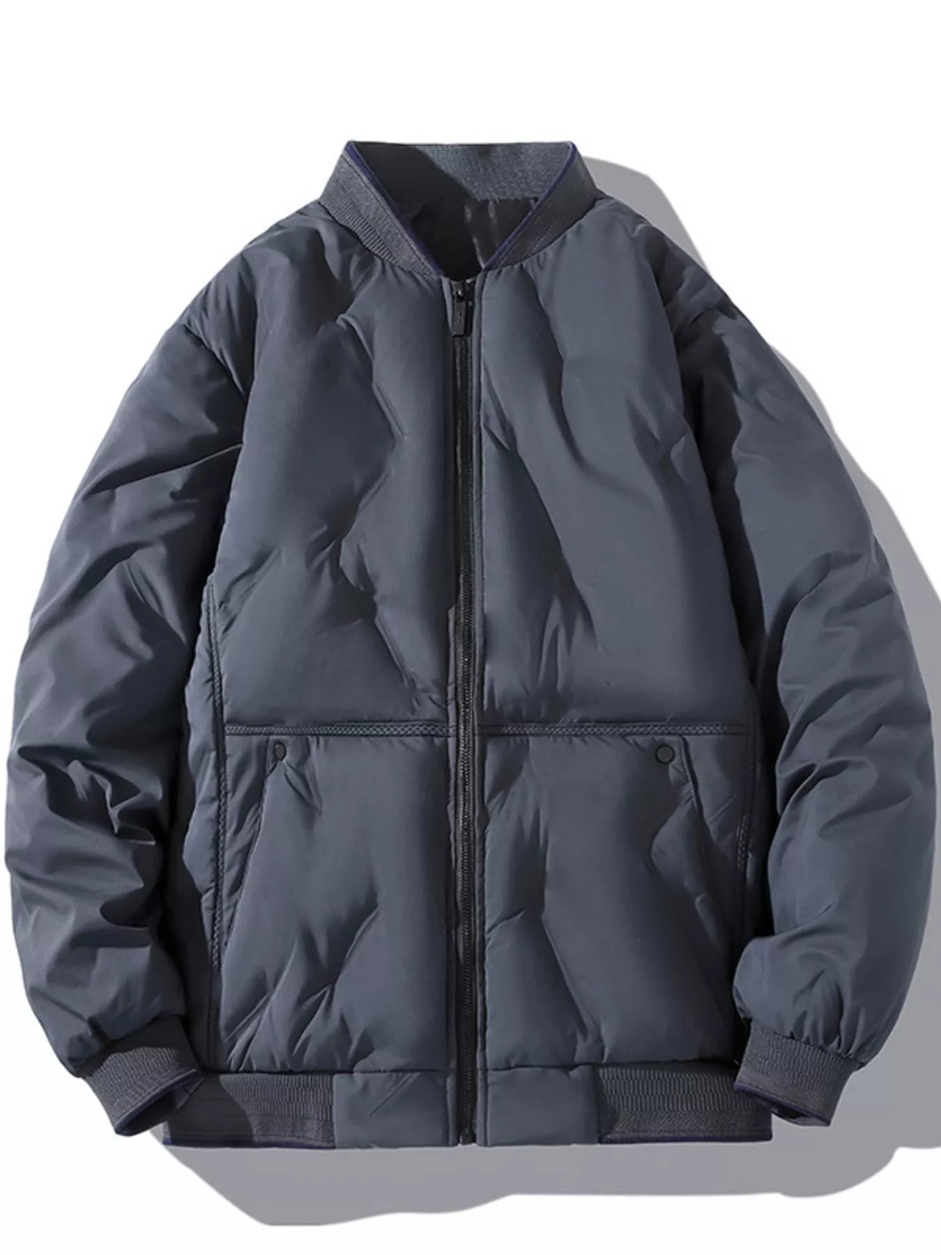 Men's Plus Size Padded Zip Up Bomber Jacket - PBNJ FASHIONS