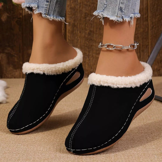 Cozy Plush Lined Wedge Slippers - PBNJ FASHIONS