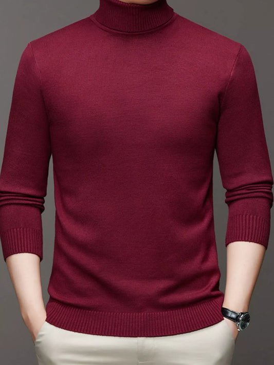 Men's Plus Size Turtleneck Slim Fit Sweater - PBNJ FASHIONS