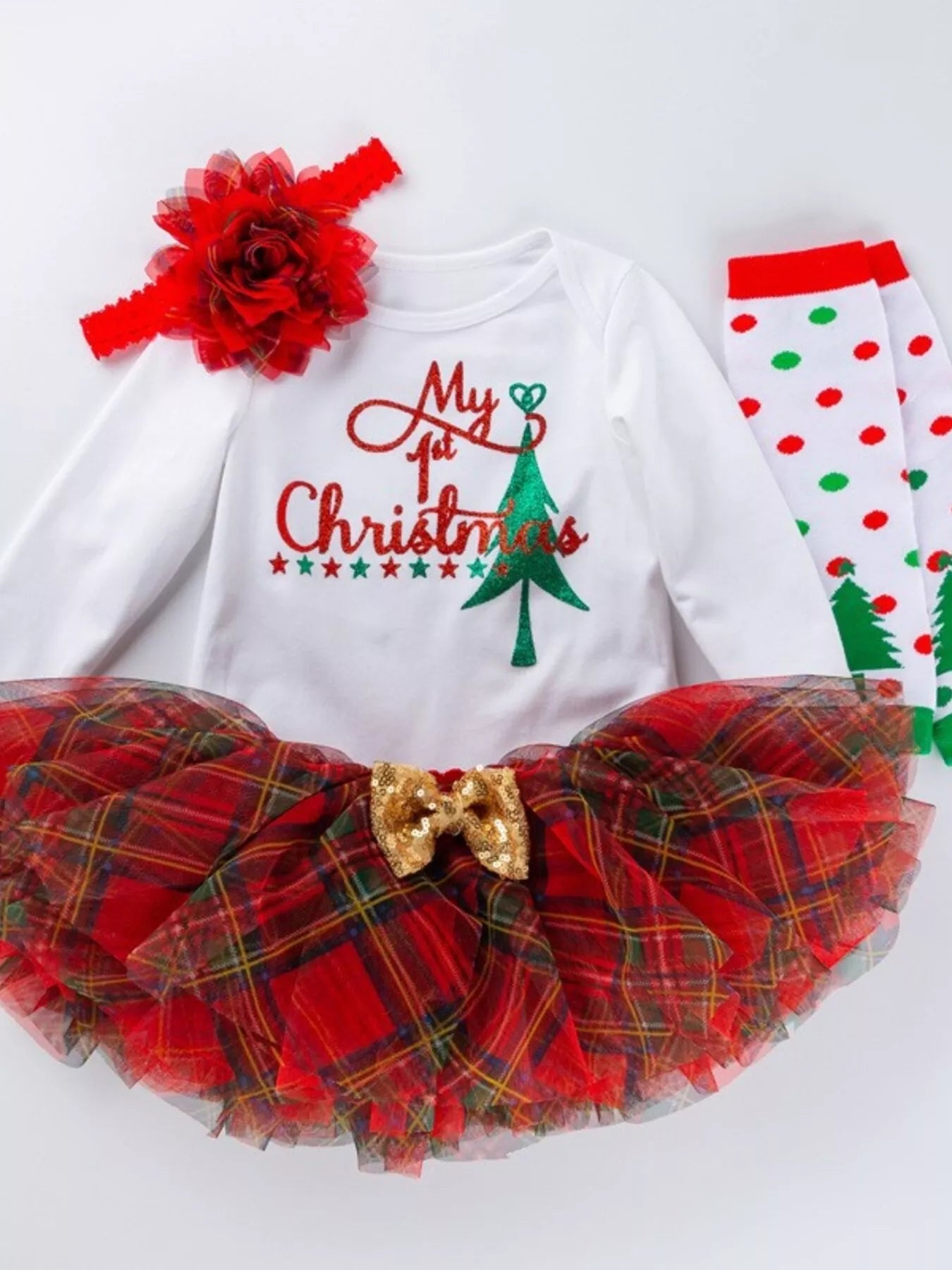 Children's Christmas Santa Baby 4 Piece Outfit Set - PBNJ FASHIONS