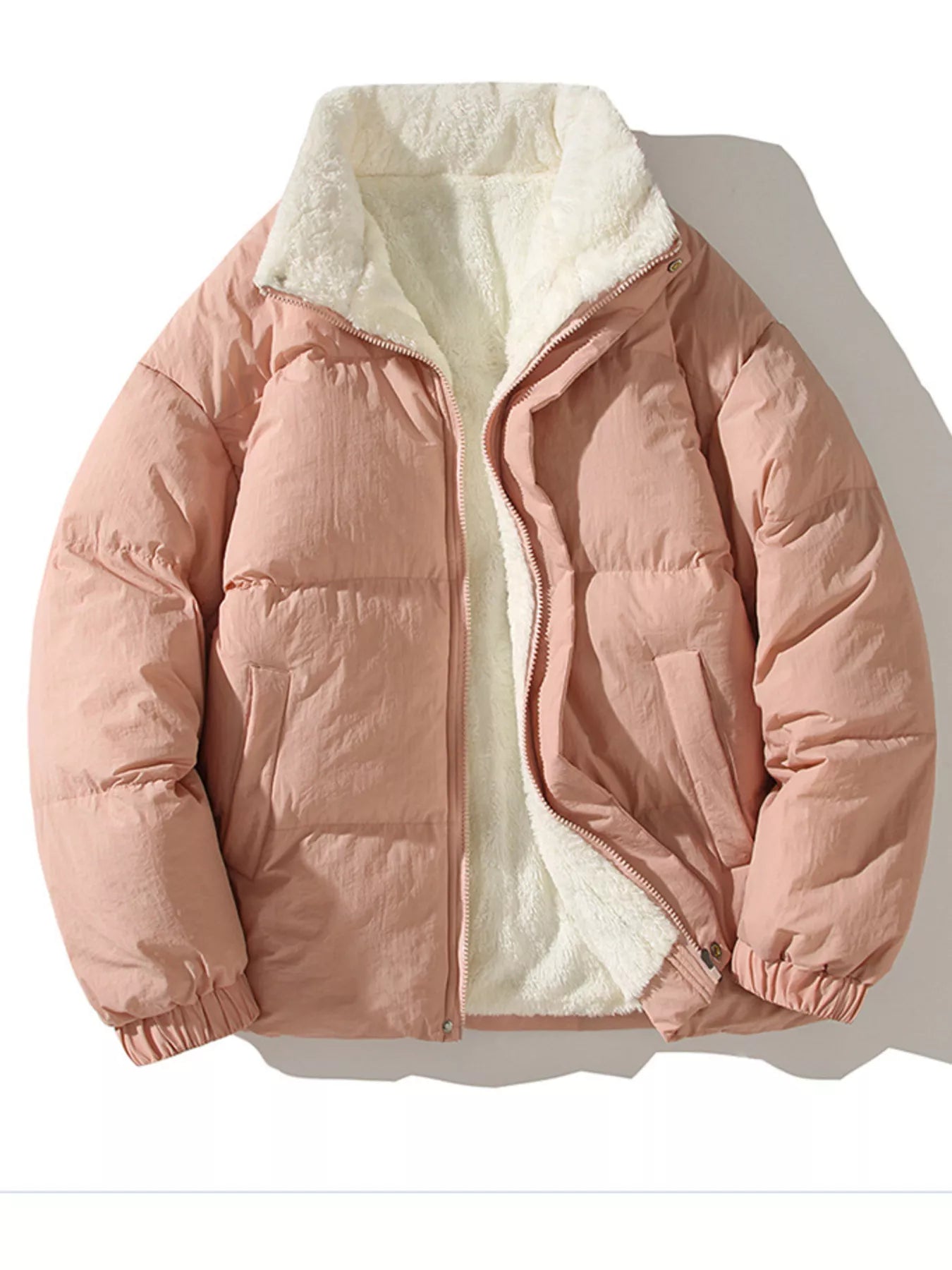 Men's Full Size Zip Up Fleece Puffer Jacket Plus Size - PBNJ FASHIONS
