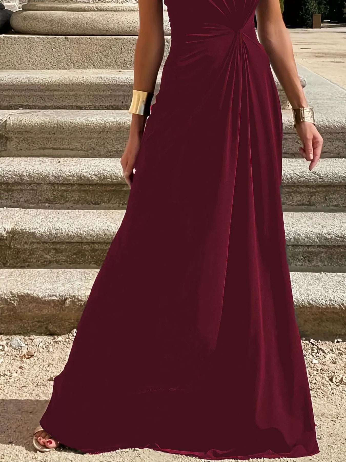 Twisted Round Neck Sleeveless Maxi Dress - PBNJ FASHIONS