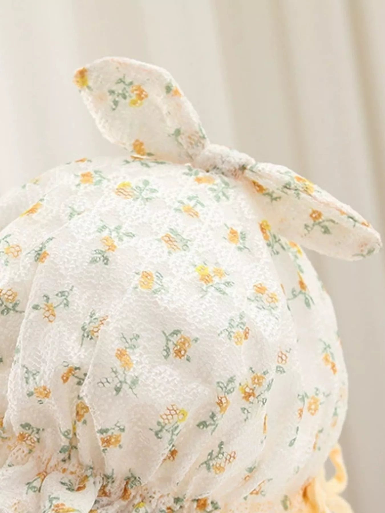 Children's Floral Print Bunny Ear Hat - PBNJ FASHIONS