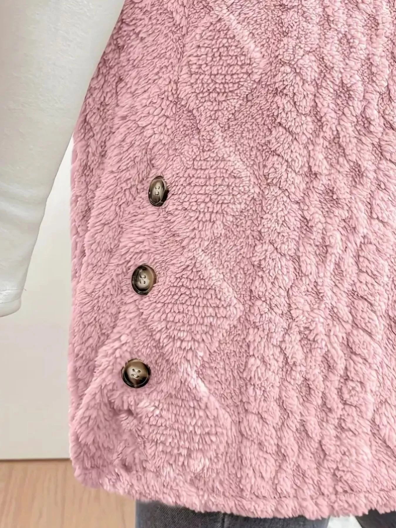 Hooded Button - Up Sherpa Vest Coat - PBNJ FASHIONS