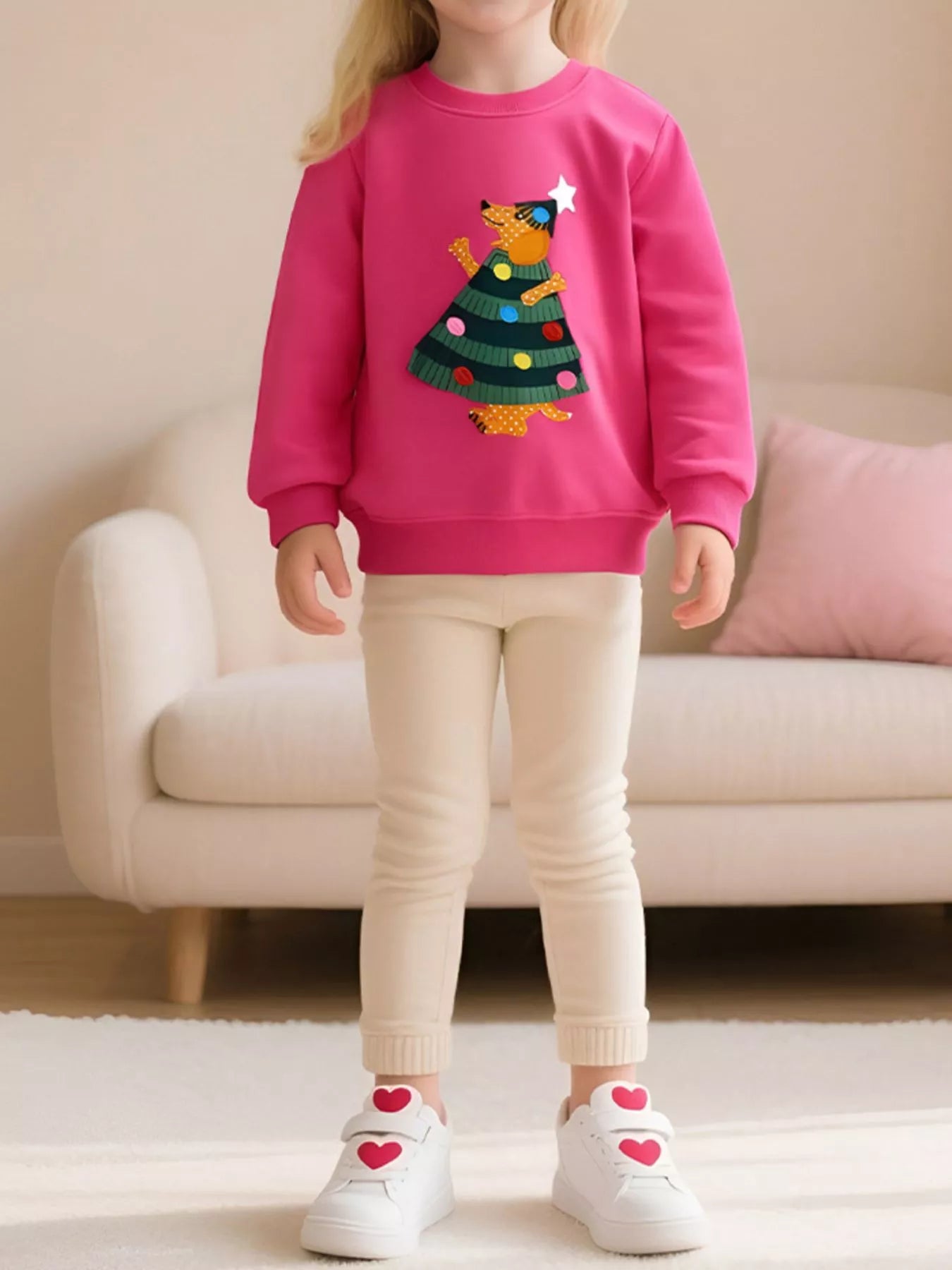 Children's Christmas Tree Applique Sweatshirt - PBNJ FASHIONS