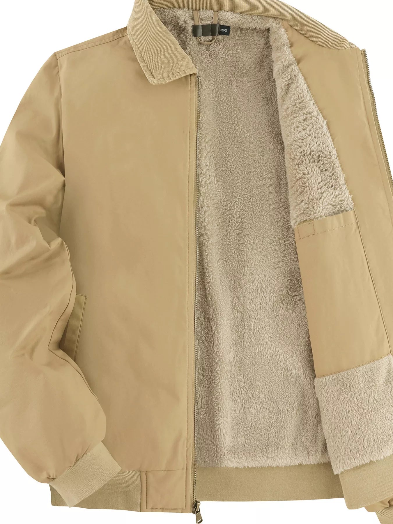Men's Sherpa Lined Zip Up Jacket - PBNJ FASHIONS