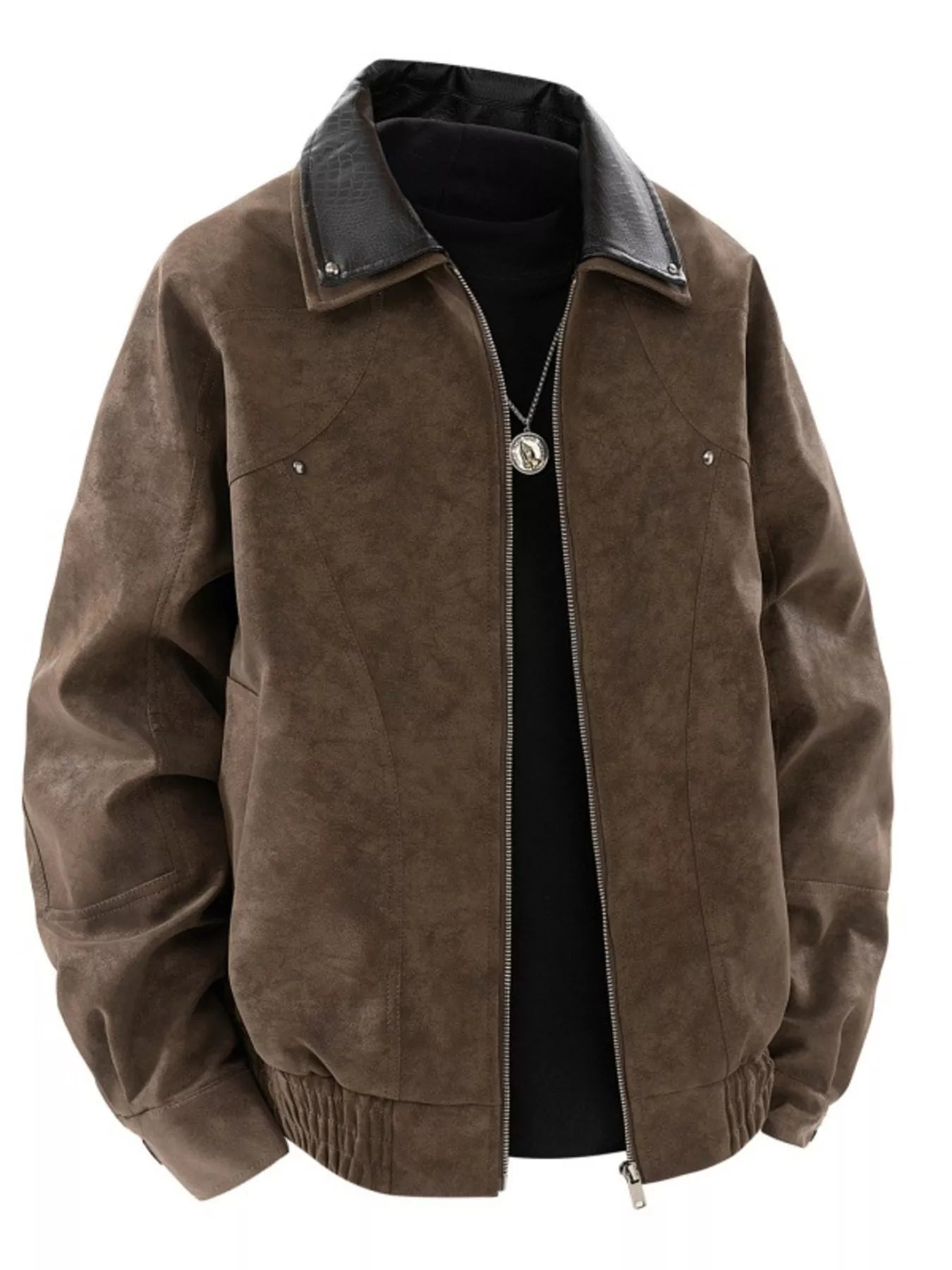Men's Plus Size Vintage Style Zip Up Bomber Jacket - PBNJ FASHIONS