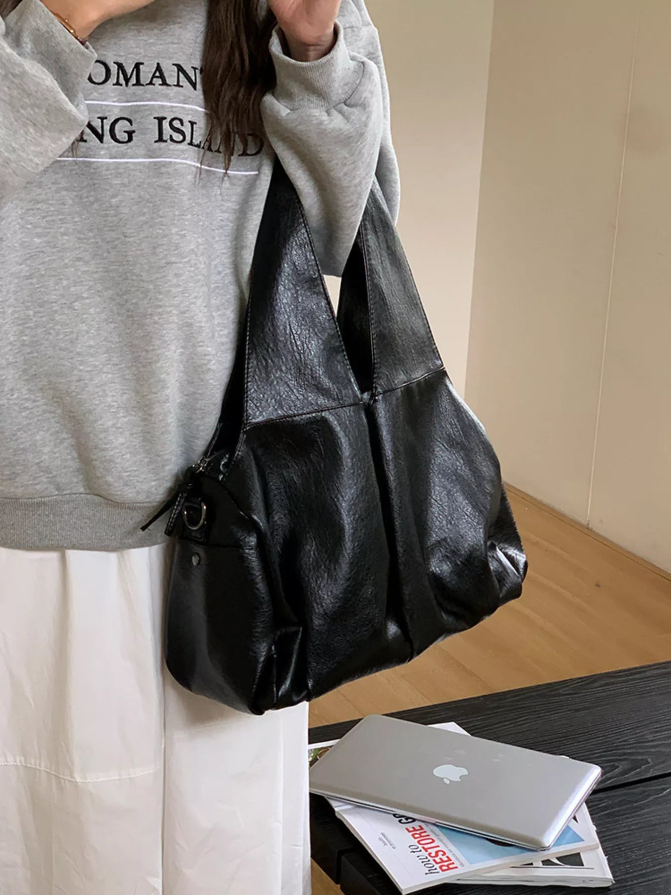 PU Leather Tote Bag - PBNJ FASHIONS
