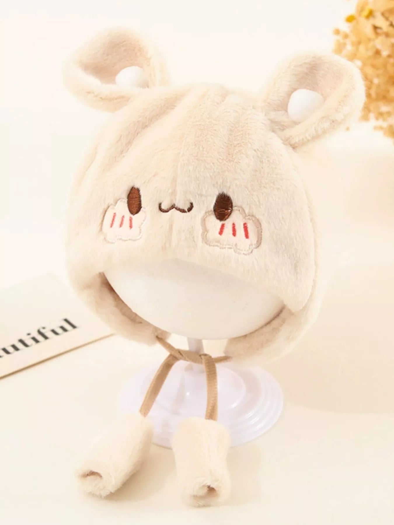 Children's Cute Bear Ear Plush Hat - PBNJ FASHIONS