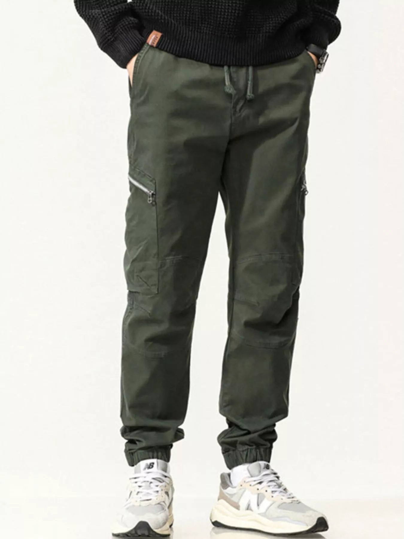 Men's Full Size Casual Cargo Pants with Zipper Pocket Plus Size - PBNJ FASHIONS