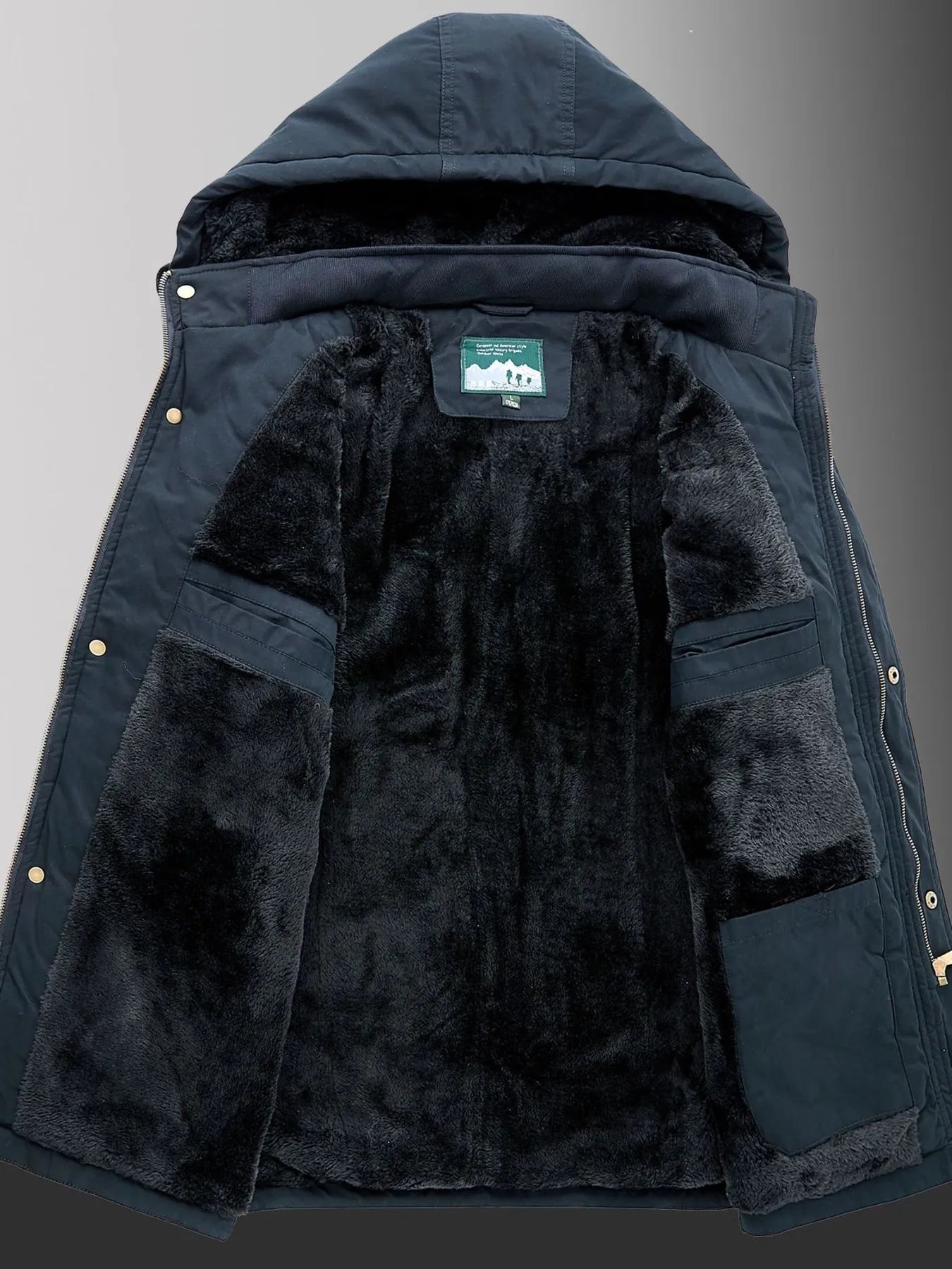 Men's Plus Size Fleece Lined Hooded Winter Coat - PBNJ FASHIONS