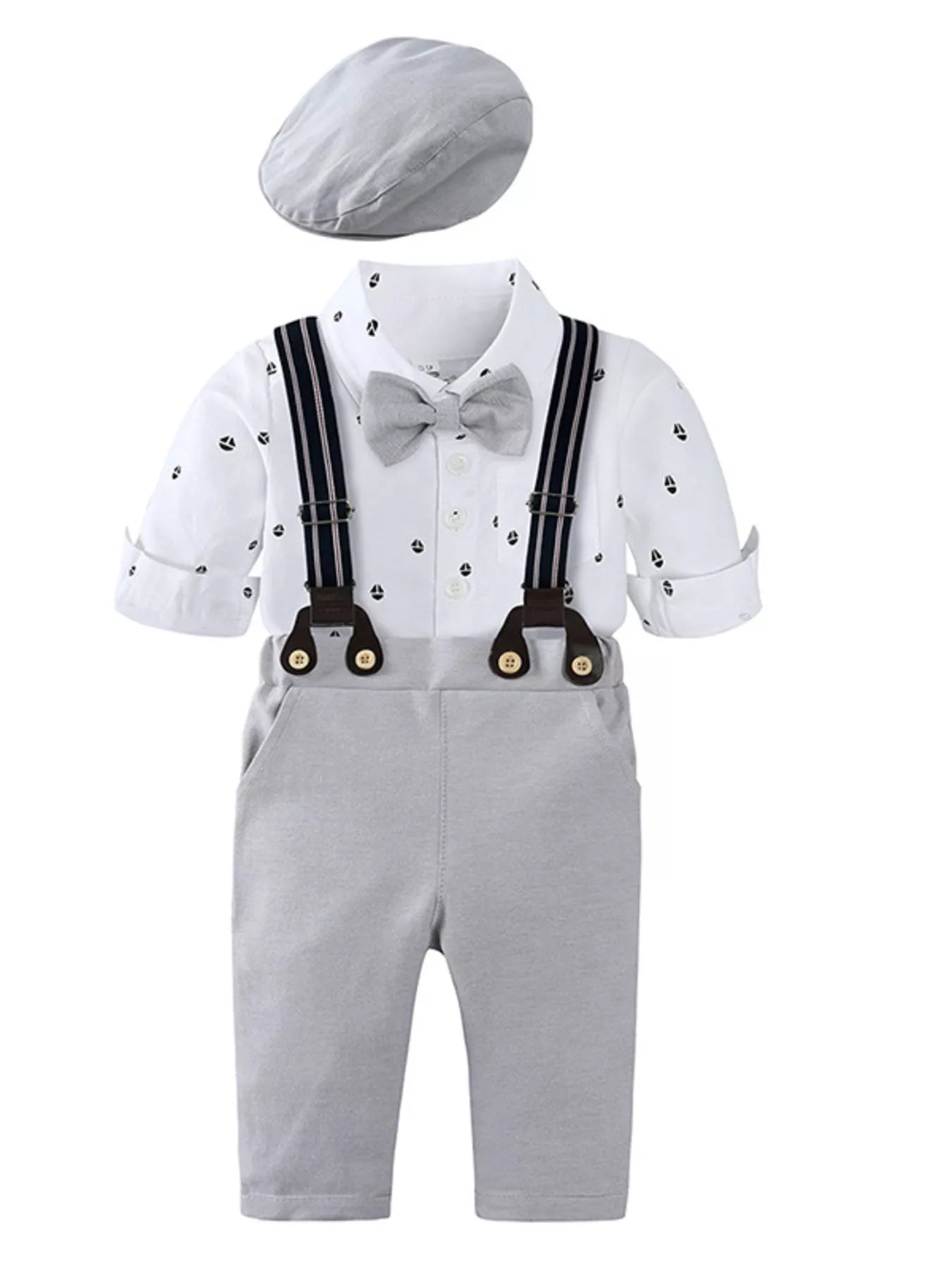 Children's Button Up Shirt and Overall Set - PBNJ FASHIONS